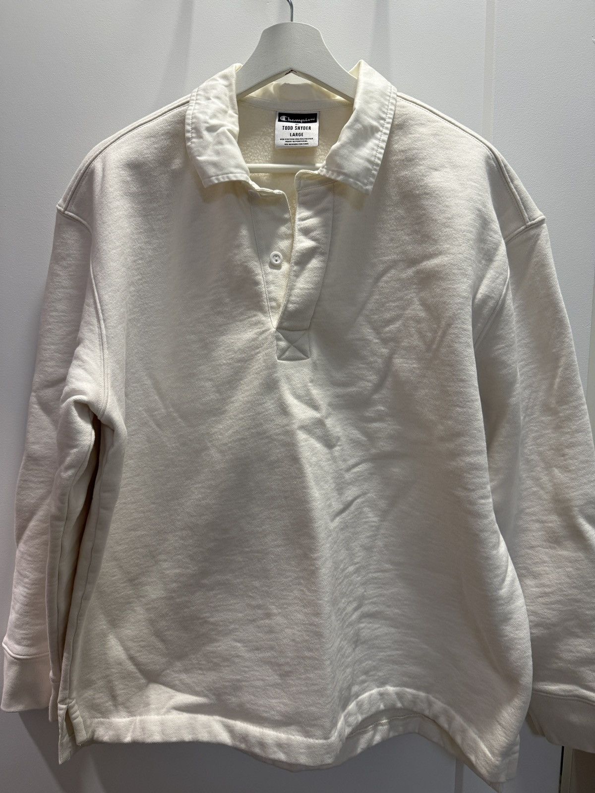 Champion × Todd Snyder Champion Relaxed Fleece Rugby in Bisque L / Bisque Size US L / EU 52-54 / 3 - 1 Thumbnail
