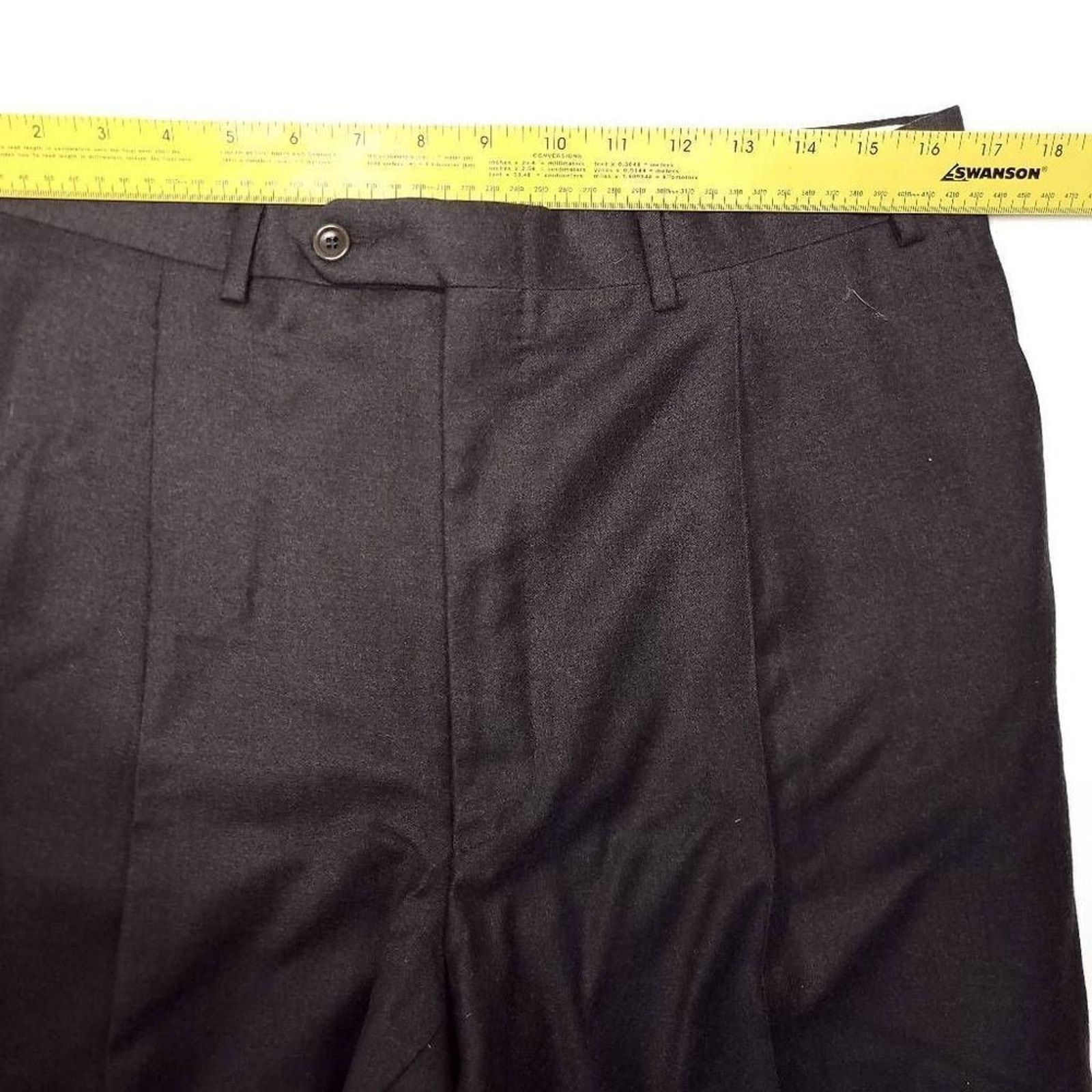 Canali Canali Wool Dress Pants Mens 33x31 Tallia Super 120 Brown Size US 33 - 5 Thumbnail