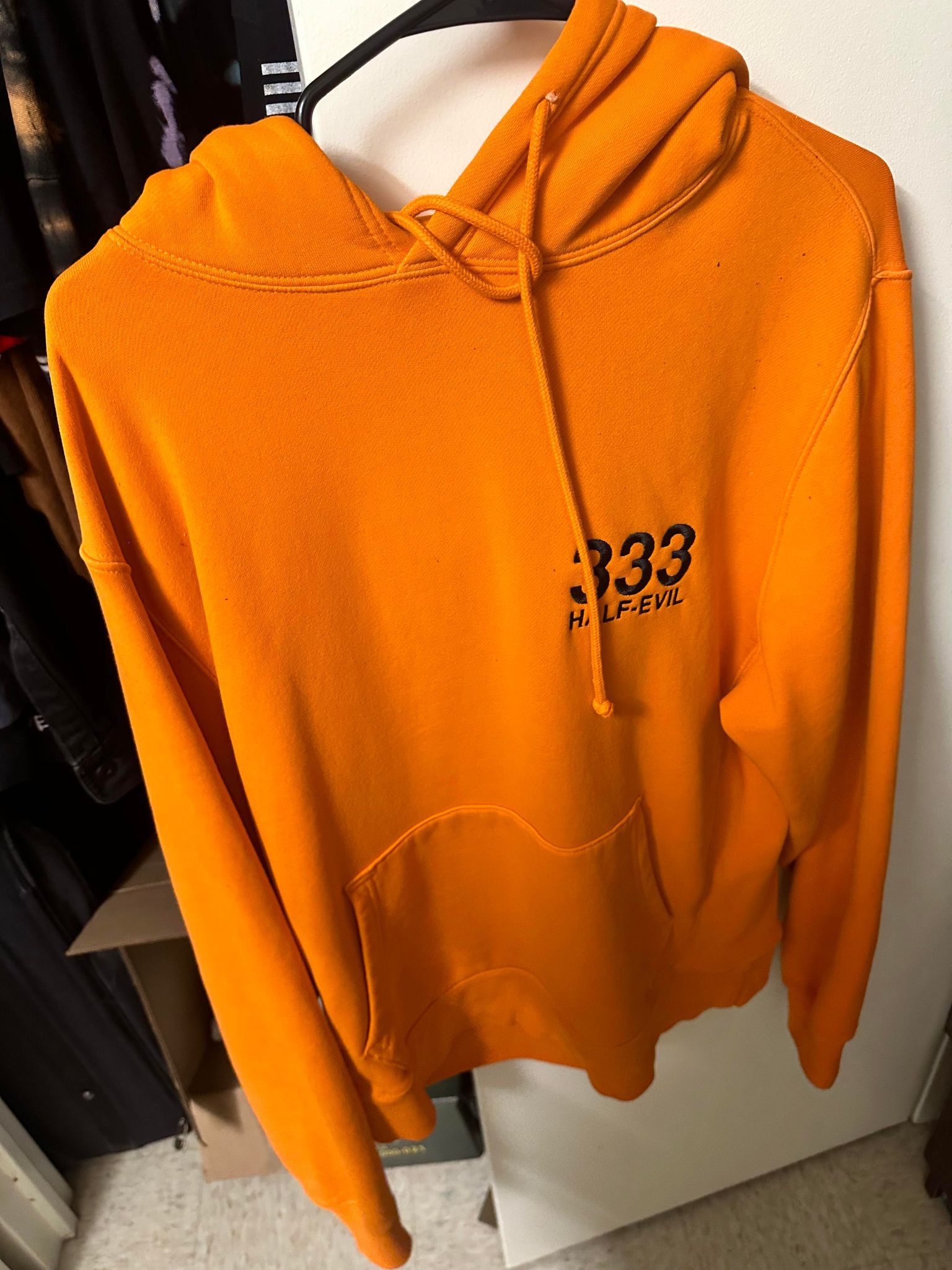 Half Evil Half Evil 333 Embordered Orange Hoodie Size US M / EU 48-50 / 2 - 1 Thumbnail