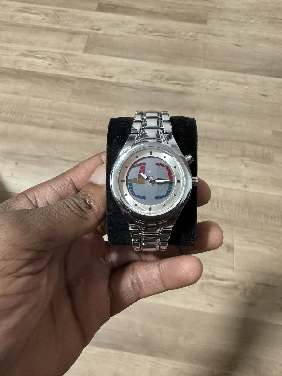 Vintage Y2K Pointer Number Dual Display Quartz Watch Stainless Steel Size ONE SIZE - 1 Thumbnail