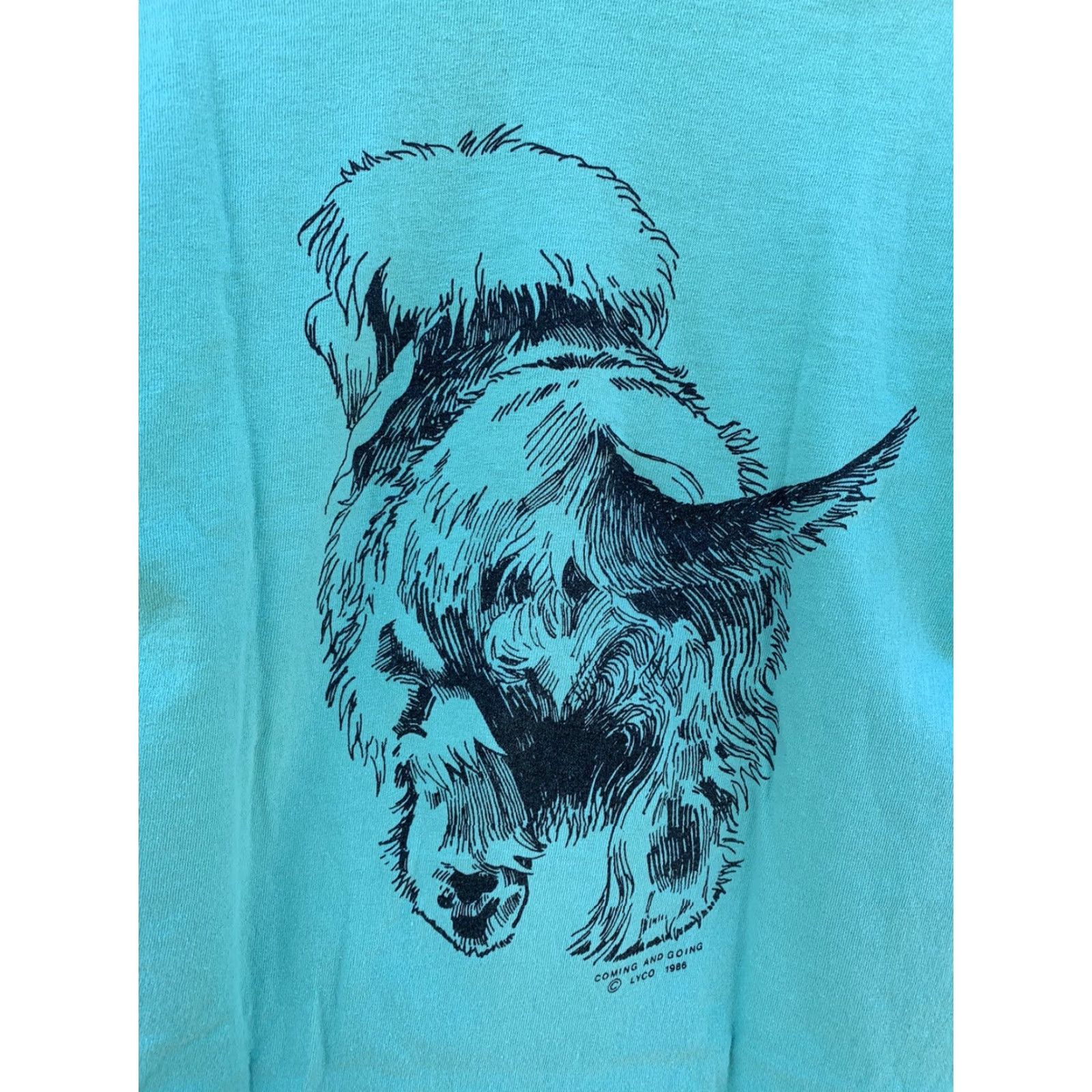 Anvil vintage Anvil shirt Mens S Green 1980s Coming and Going dog graphic tee Size US S / EU 44-46 / 1 - 5 Thumbnail