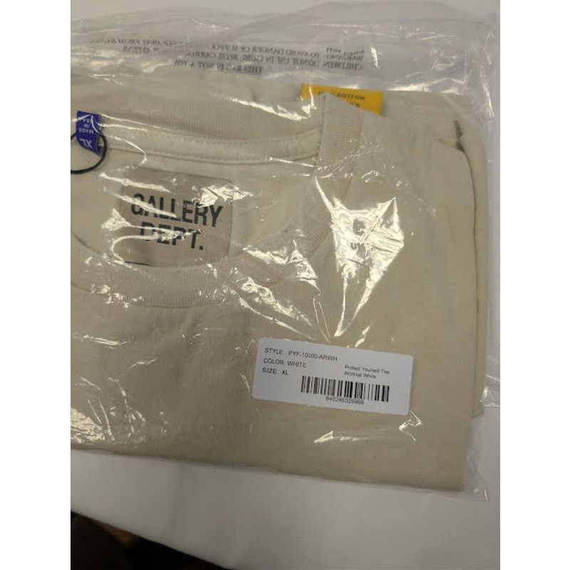 Gallery Dept. o1rshd1 Protect Yourself T-Shirt in Archival White Size US XL / EU 56 / 4 - 20 Thumbnail