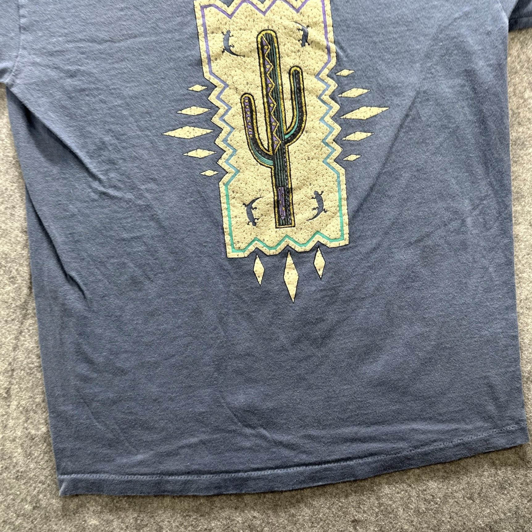 Anvil VINTAGE Arizona Shirt Mens Medium Blue Cactus Desert Southwest Graphic 90s Shirt Mens Accessories? Size US M / EU 48-50 / 2 - 5 Thumbnail