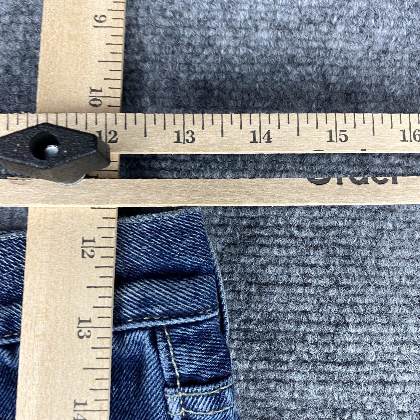 Vintage Current/Elliott Jeans Womens 25 Blue Studded Embellished Denim Straight Leg Size 42" / US 20 - 5 Thumbnail