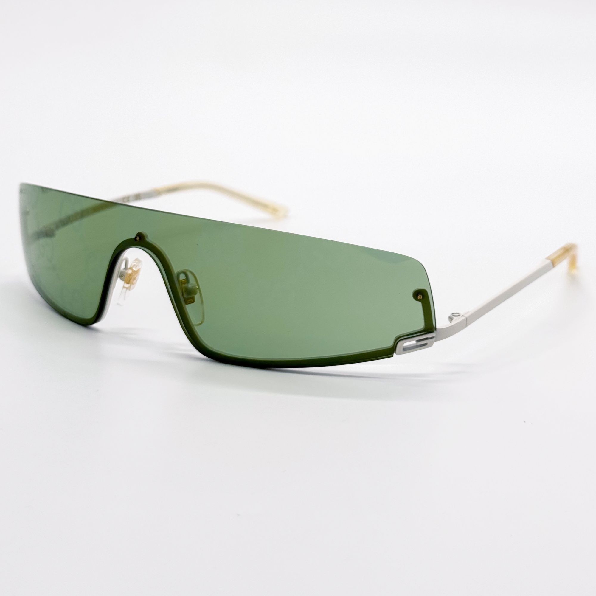 Gucci NEW GUCCI GG1561S 003 SHIELD GREEN UNISEX SUNGLASSES GUCCI Size ONE SIZE - 5 Thumbnail