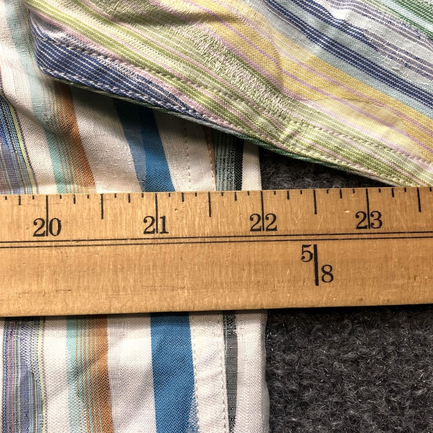 Robert Graham Robert Graham Shirt Mens Medium Multicolor Striped Button-Up Long Sleeve Embroidered Casual Shirt Size US M / EU 48-50 / 2 - 3 Thumbnail