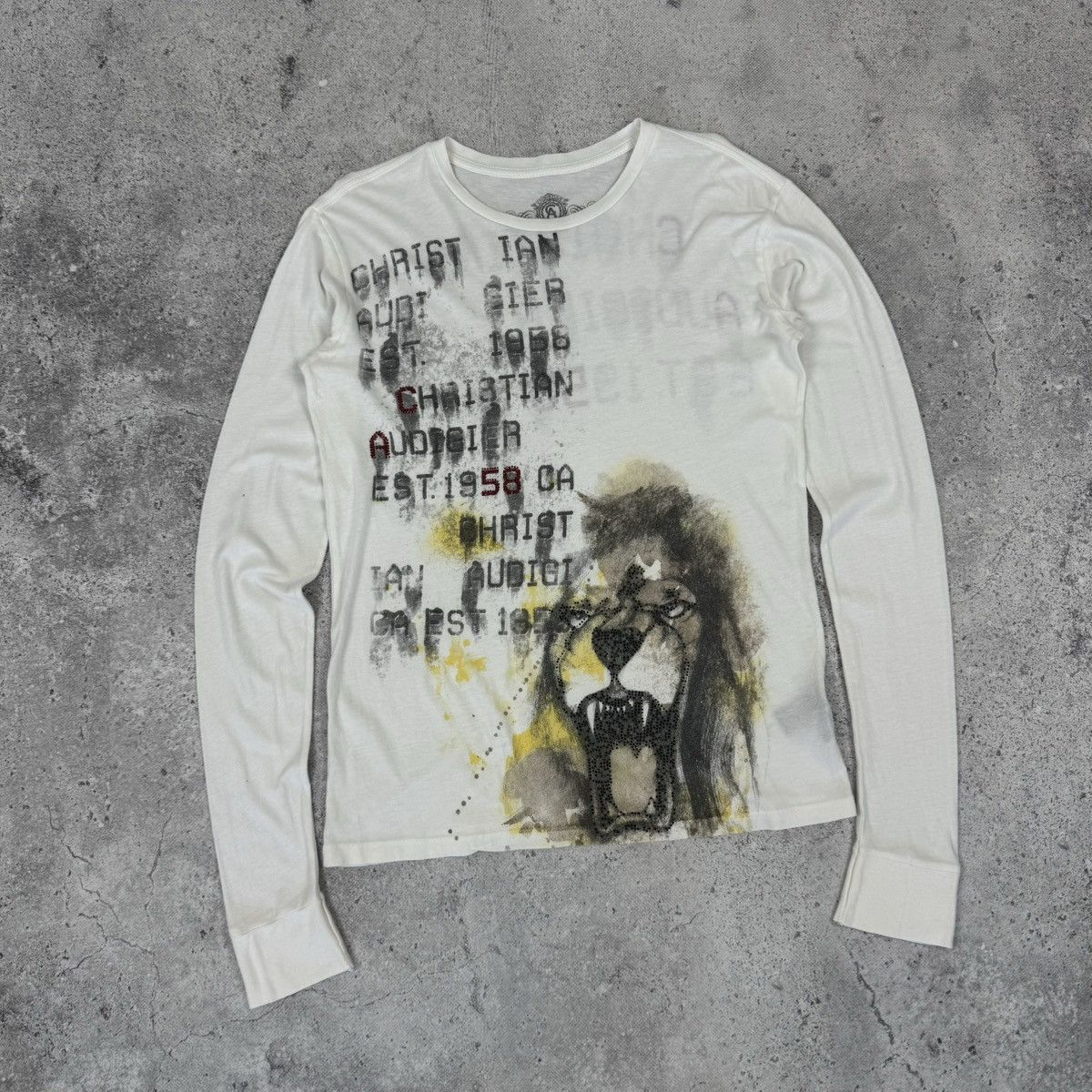 Christian Audigier × Vintage Vintage Christian Audigier Lion Logo Y2K Long Sleeve Shirt Size US S / EU 44-46 / 1 - 2 Thumbnail