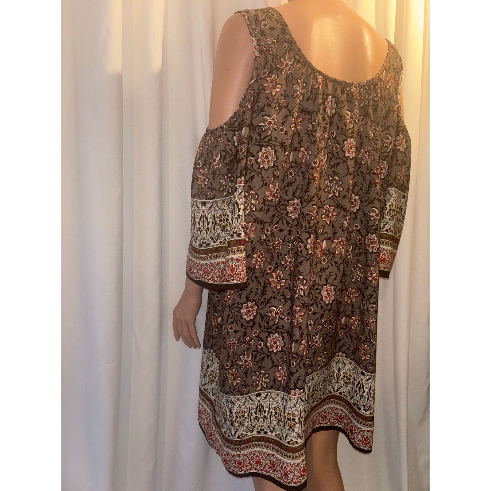 The Unbranded Brand West K XL - Floral Cold-Shoulder Blouse Size XL / US 12-14 / IT 48-50 - 5 Thumbnail