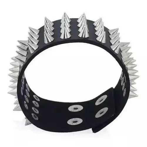 Jewelry Spike Strap Bracelet Gothic Demon Soul Horror Jewelry Size ONE SIZE - 7 Thumbnail