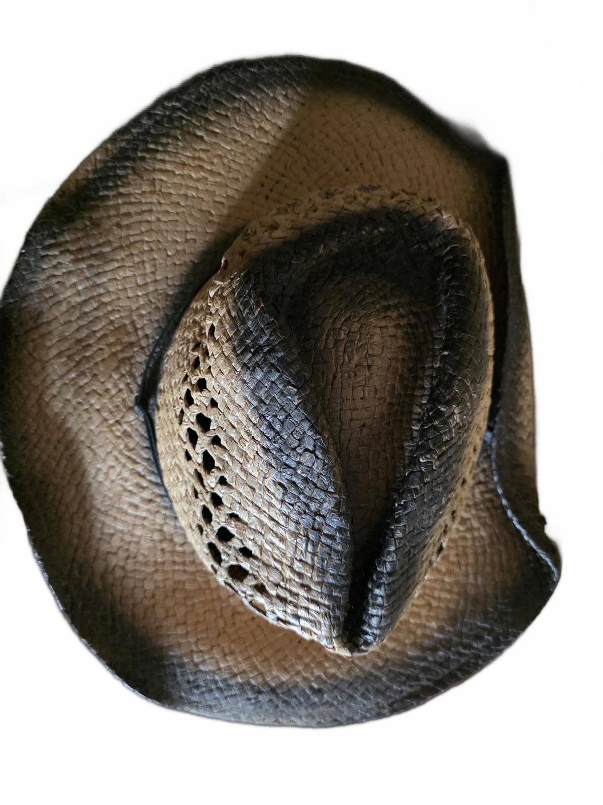 Other JHATS Unisex Straw Cowboy Hat Western Chin Strap Distressed Size ONE SIZE - 9 Thumbnail