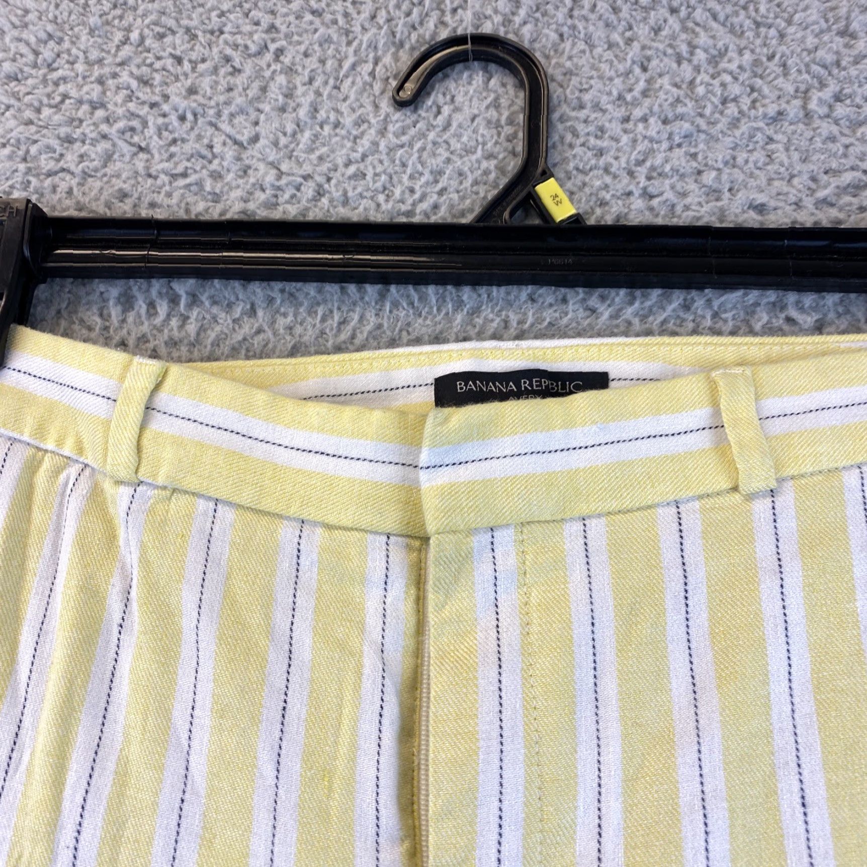 Banana Republic Banana Republic Women's Skinny Pants Size 6 Yellow Striped Cotton Casual Dress Pants Size 28" / US 6 / IT 42 - 4 Thumbnail