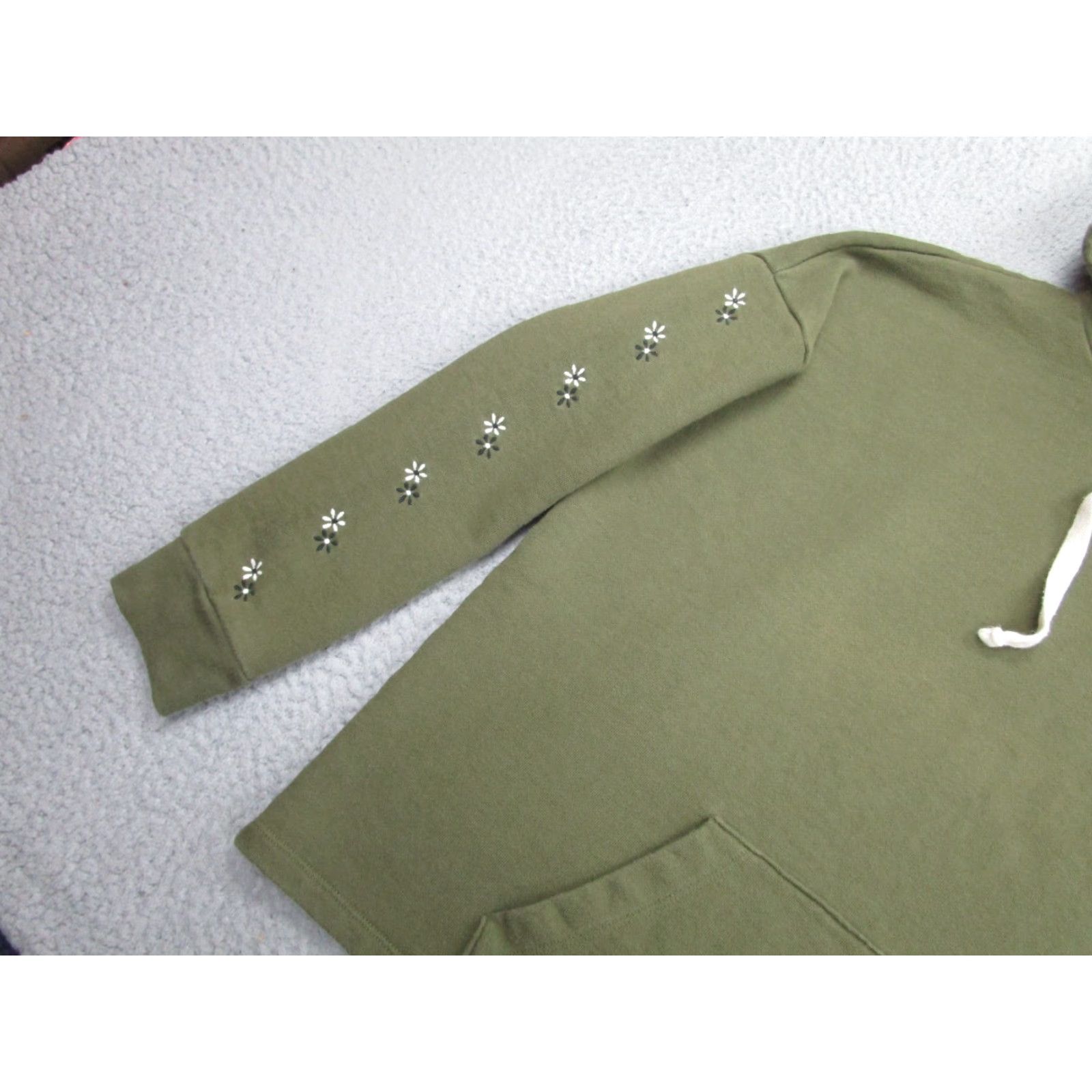 Madewell Madewell Hoodie Womens Large Green Olive Embroidered MWL Pullover Athleisure Loungewear Size L / US 10 / IT 46 - 5 Thumbnail