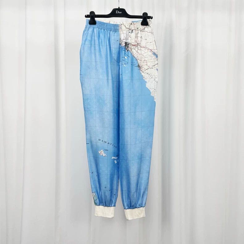 Louis Vuitton Louis Vuitton Nautical Blue and White Full Print Silk Pant Size 33" - 1 Thumbnail