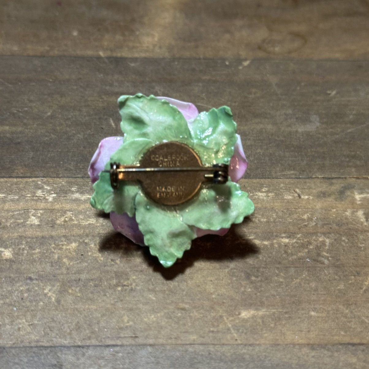 Vintage Vintage Coalbrook China pink porcelain rose brooch Size ONE SIZE - 4 Thumbnail