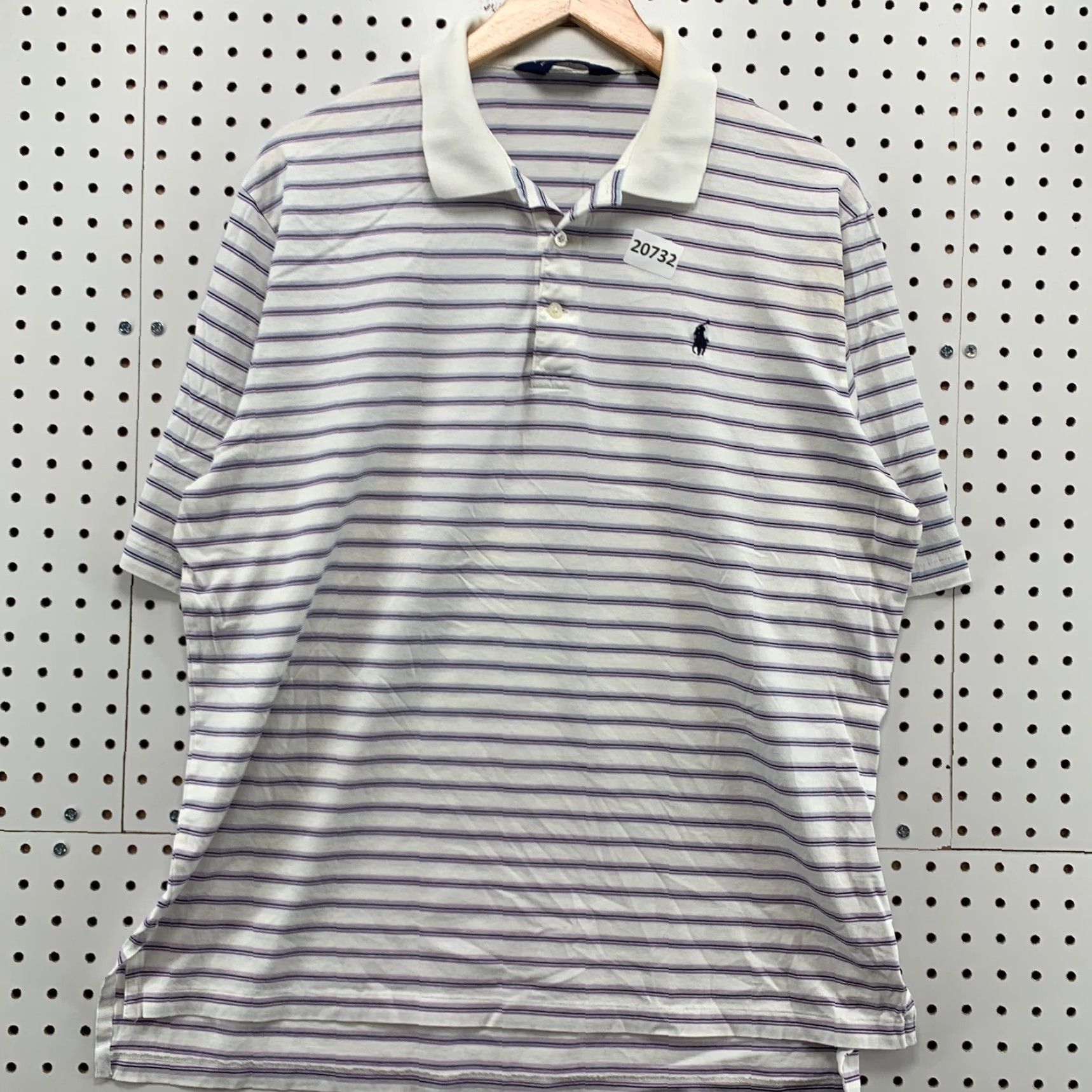 Ralph Lauren VINTAGE Ralph Lauren Polo Golf Polo Shirt White Striped Mens Large Adult L White Striped Polo Golf Mens L 90s Size US L / EU 52-54 / 3 - 7 Thumbnail