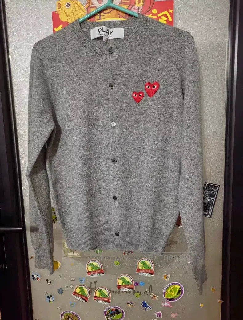 Comme des Garcons Comme Des Garcons Knitted Cardigan Light Gray Large and Sm Size S / US 4 / IT 40 - 1 Thumbnail