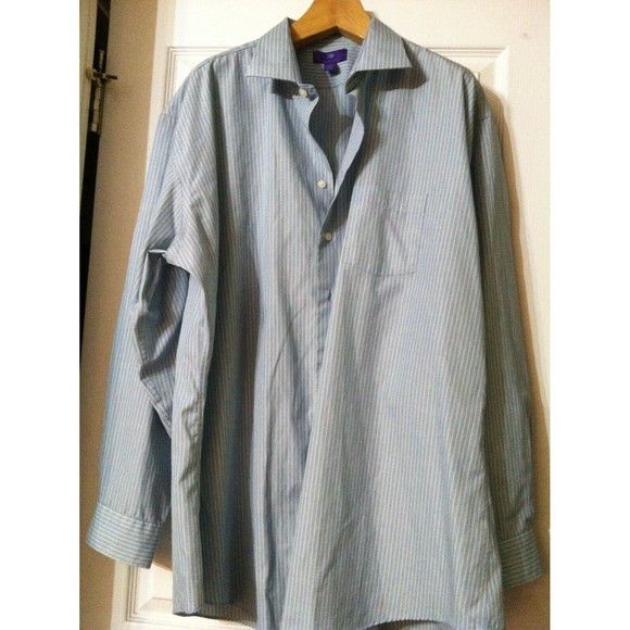 Egara EGARA MENS TEAL 100% EGYPTIAN COTTON DRESS SHIRT 19/36-37 Size US XXL / EU 58 / 5 - 3 Thumbnail