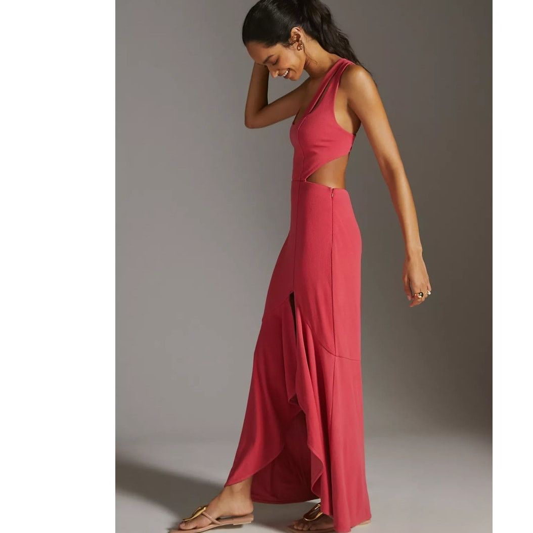 New Anthropologie Maeve Open-Back Knit Maxi Dress $170 XXS