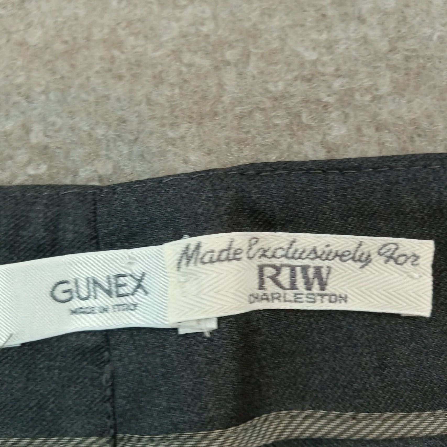 Vintage Gunex Women's Grey Wool Dress Pants Size 14 (35x27) Lightweight Straight Leg Size 35" - 6 Thumbnail