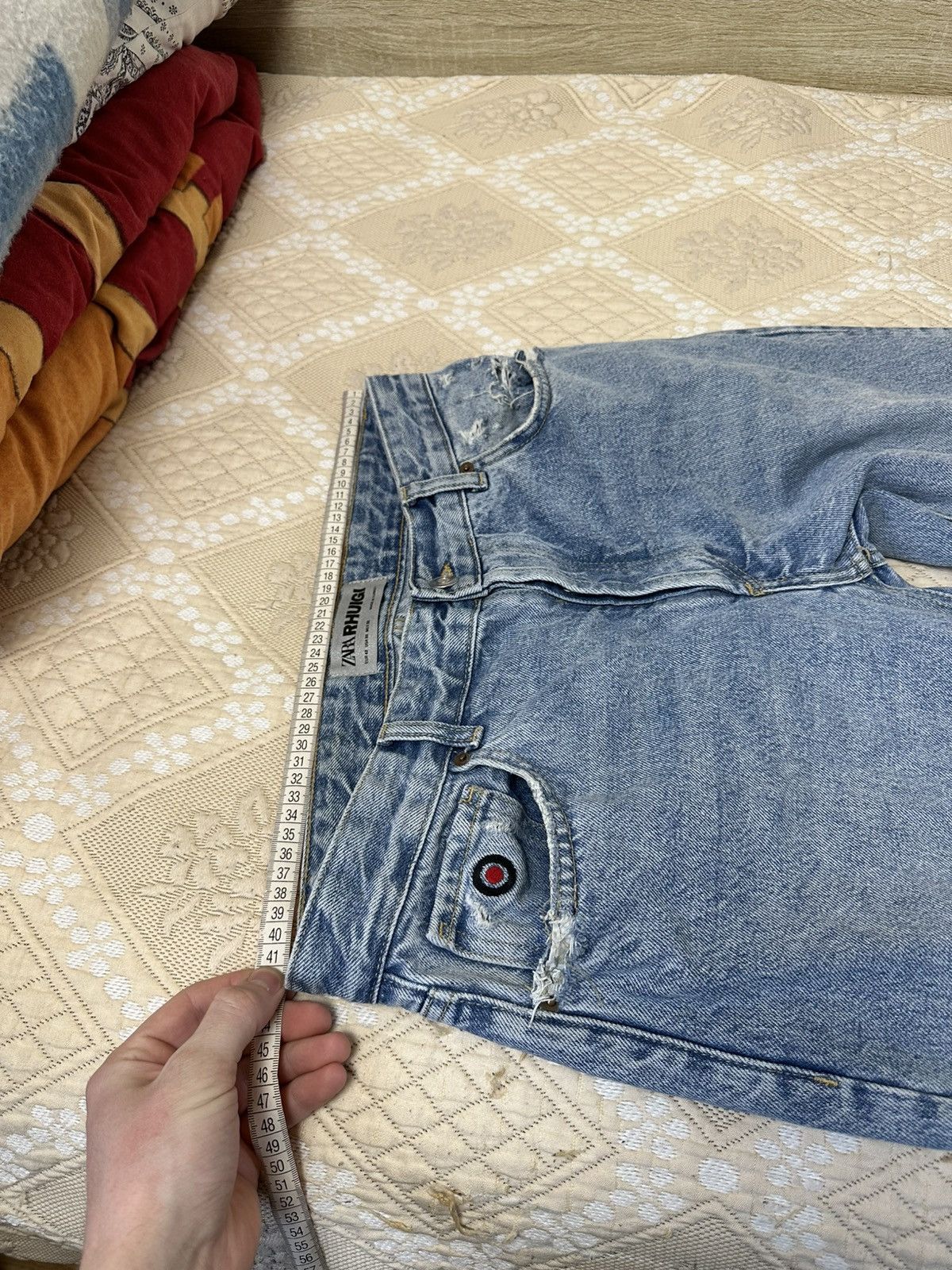 Rhude × Zara 🔥 Zara x Rhude Rhuigi Jeans Distressed Denim Pants Blue Size US 32 / EU 48 - 11 Thumbnail
