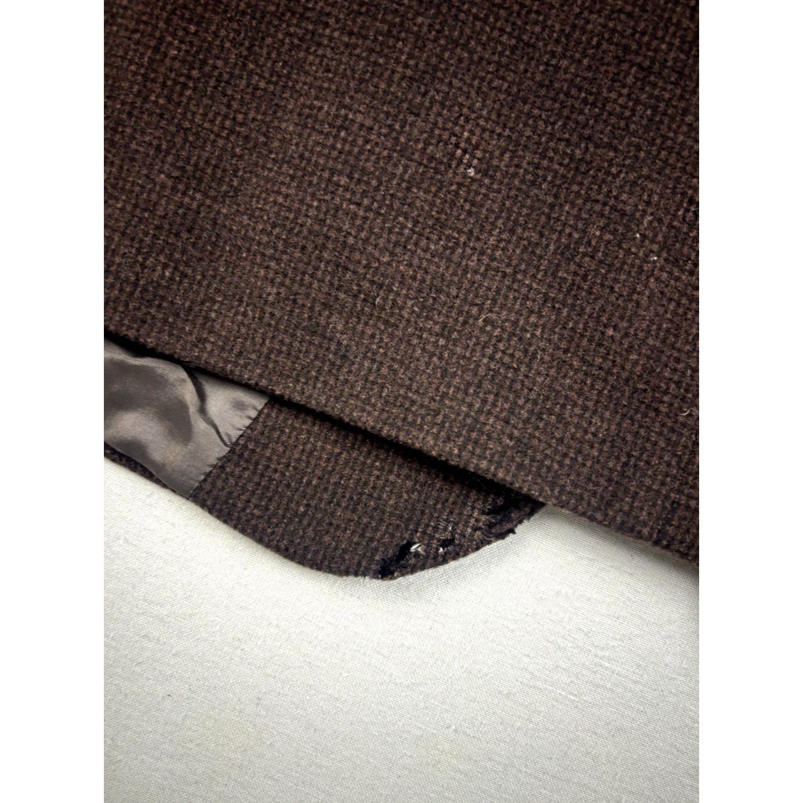 Hugo Boss VINTAGE Hugo Boss Loro Piana Blazer Mens 46L Long Brown Wool 3 Button Sport Coat Dry Clean Only Size 46R - 6 Thumbnail