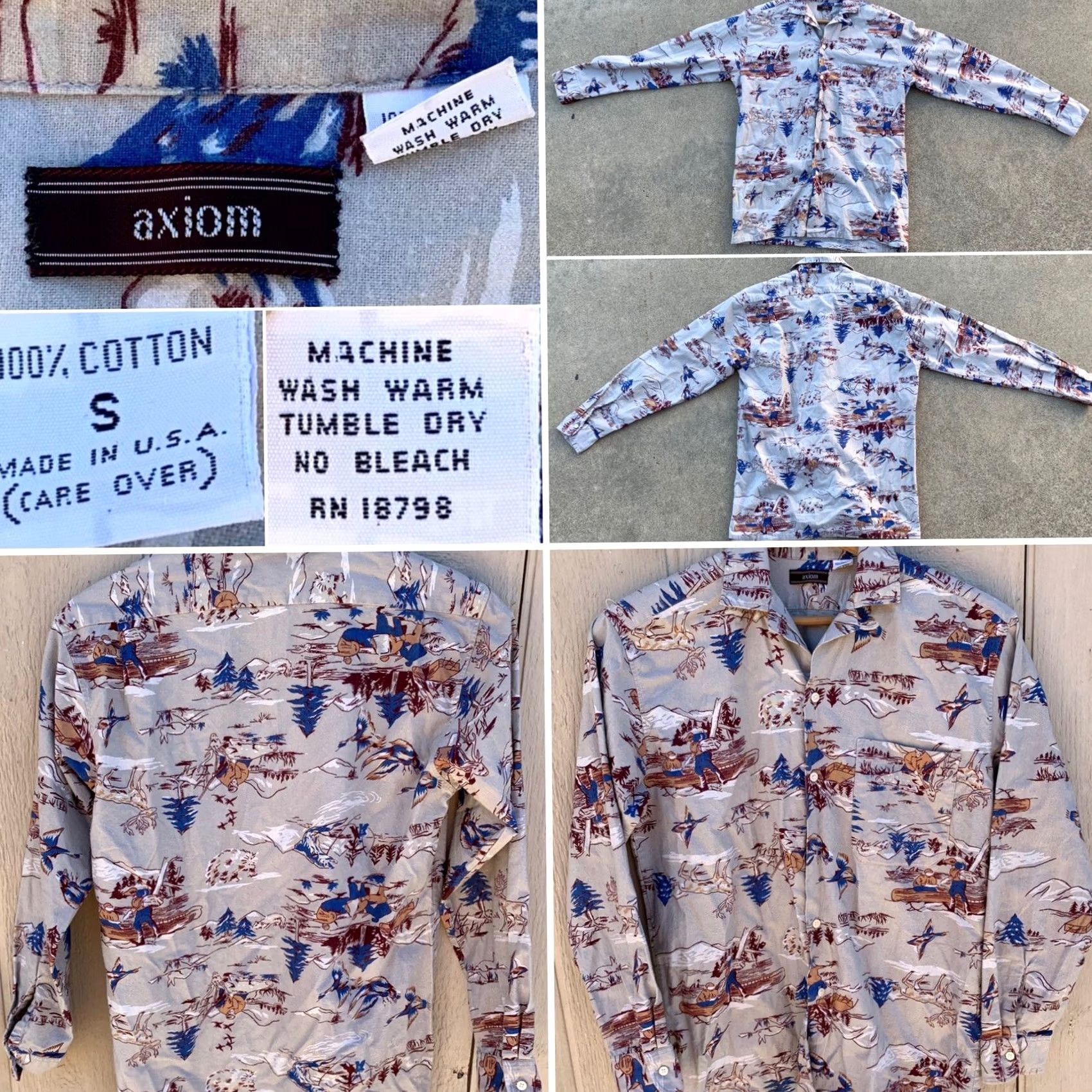 Vintage VINTAGE Axiom Flannel Shirt Camping Canoe Hunting Outdoors Made in USA size S Size US S / EU 44-46 / 1 - 5 Thumbnail