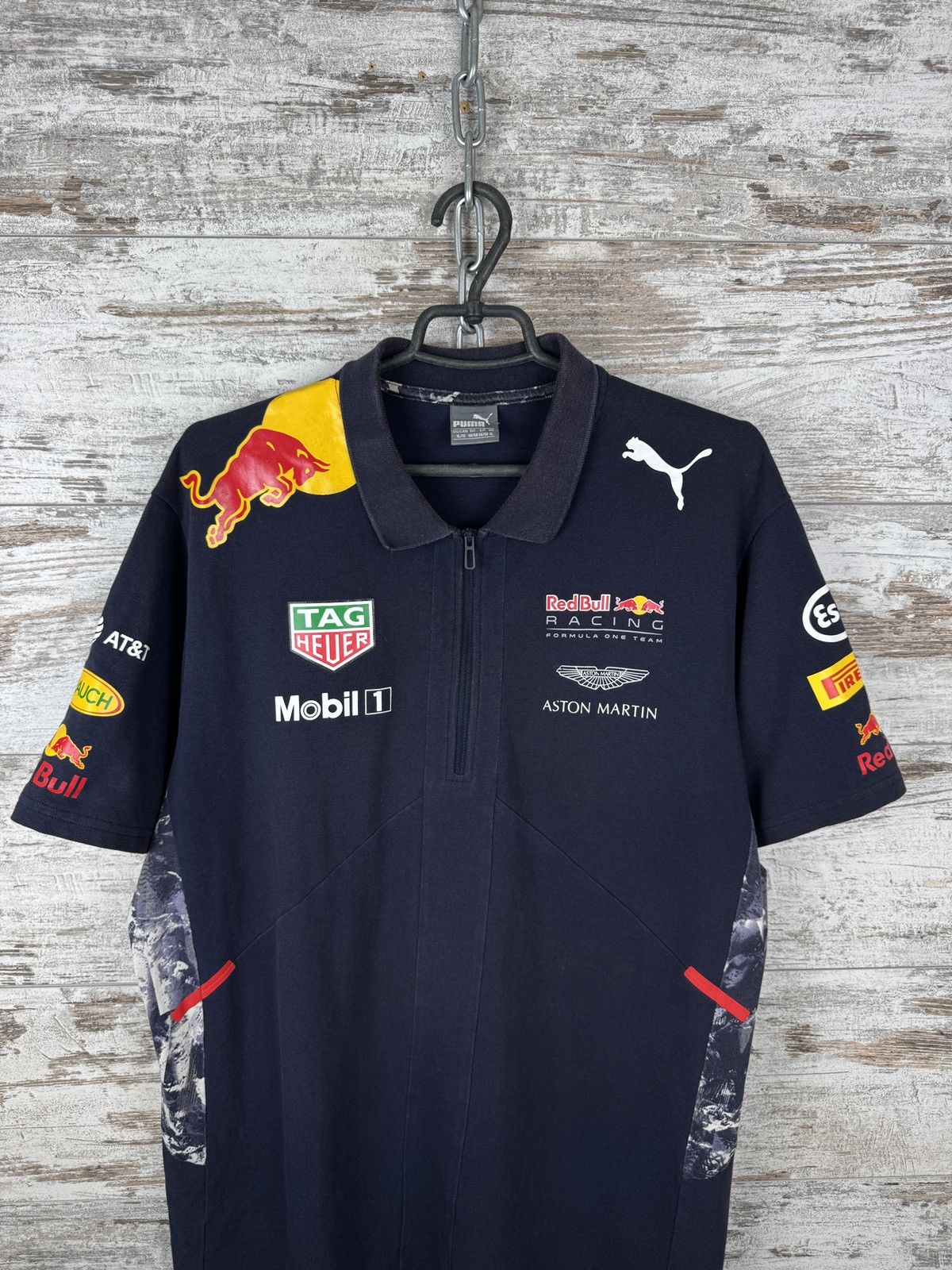 Puma × Red Bull Mens Vintage Puma Red Bull racing polos T-shirt tee Size US XL / EU 56 / 4 - 3 Thumbnail