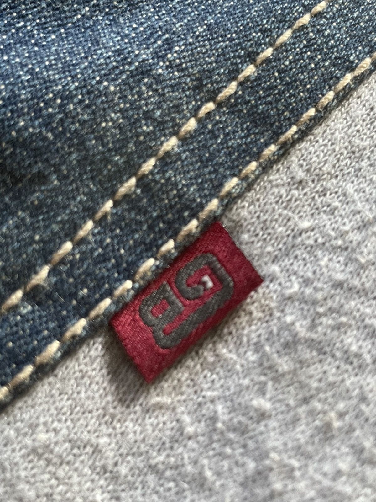 GB × Japanese Brand × Marithe + Francois Girbaud GB Baggy Hybrid Denim Sweat Muddy Wash Jeans Size US 34 / EU 50 - 23 Thumbnail