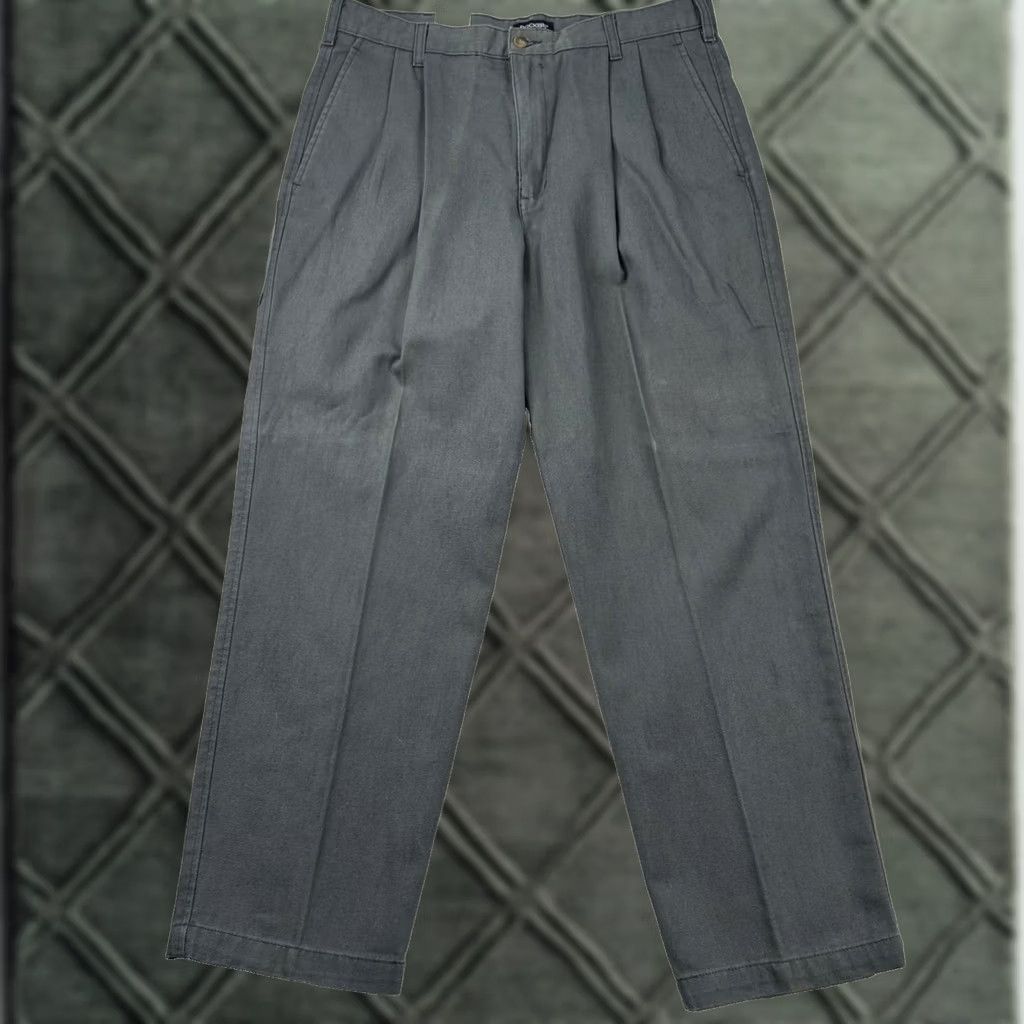 Dockers VINTAGE Dockers Pants Mens 36x29 Pleated High Rise 90s Khakis Classic Fit Gray Cotton Canvas Size US 36 / EU 52 - 1 Thumbnail