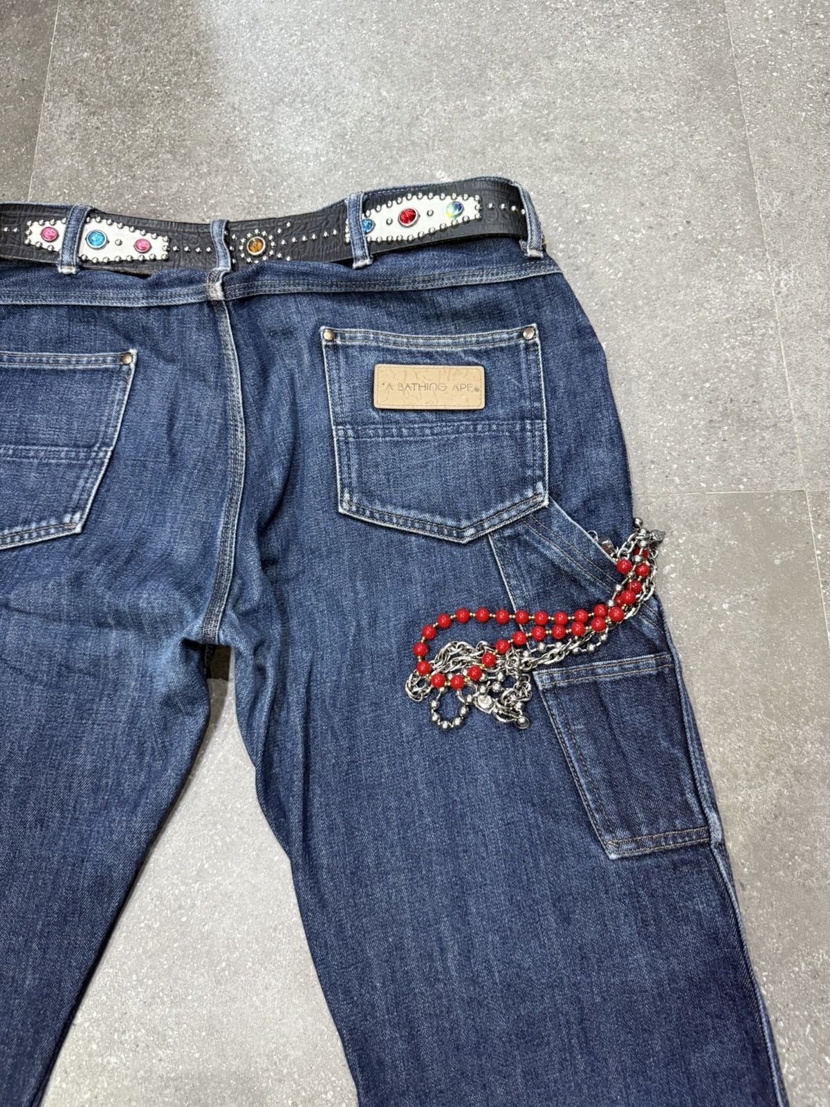 Bape Vintage Bape Double Knee Carpenter Baggy Pants Size US 37 - 23 Thumbnail