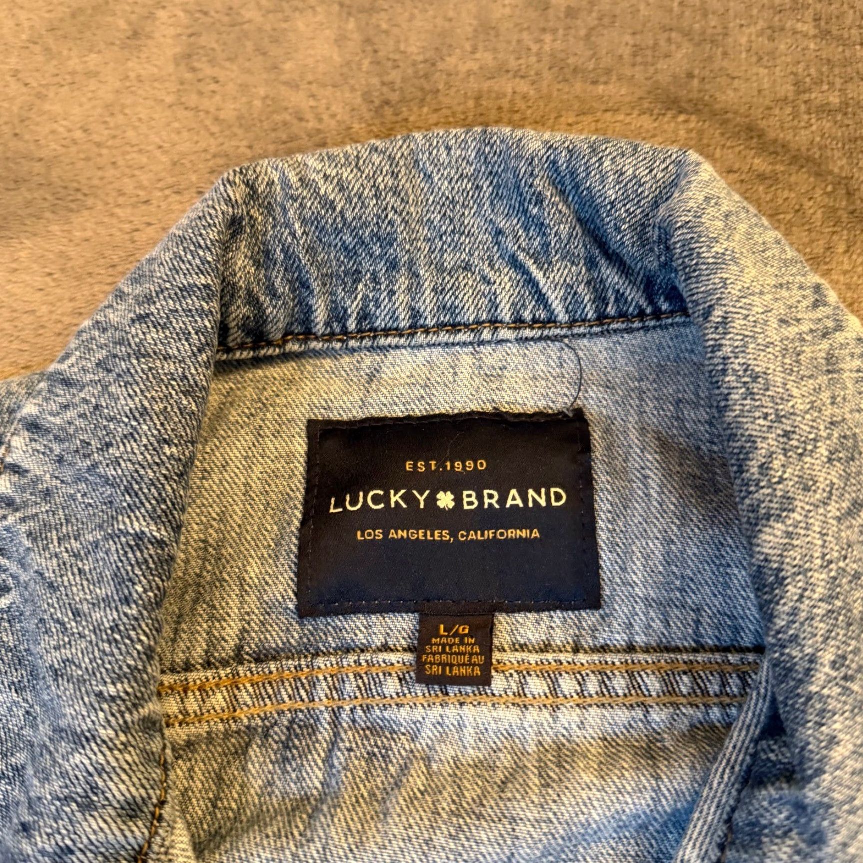 Lucky Brand Lucky Brand Tomboy Trucker Denim Jacket Light Wash Blue Womens Large Size L / US 10 / IT 46 - 3 Thumbnail