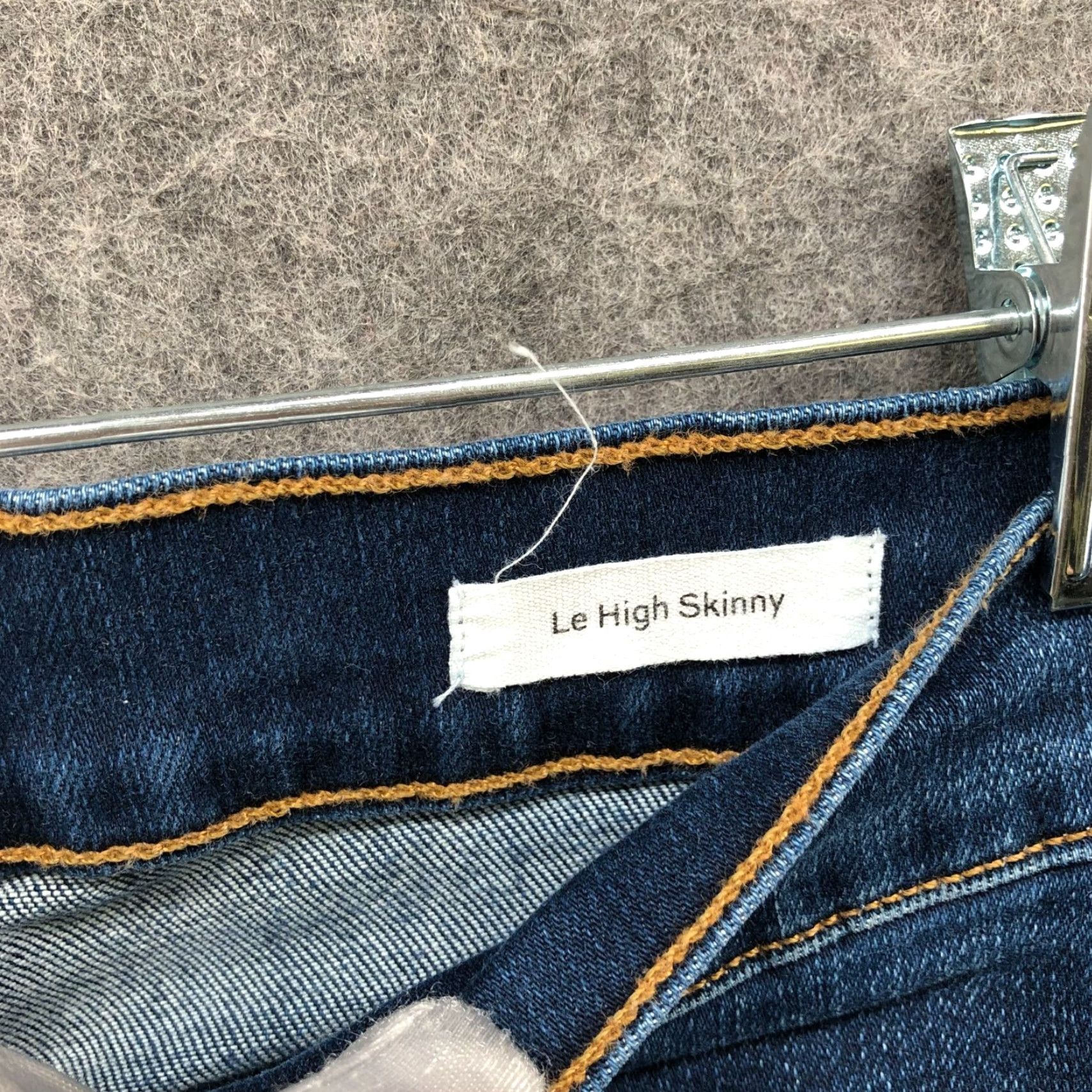 Frame Frame Le High Skinny Jean Womens 32 Pintuck Banneker Blue Ankle Stretch Denim Cotton Blend 5-Pocket Slim Jeans Modern Medium Blue 32W Womens Size 24" / US 00 / IT 34 - 6 Thumbnail