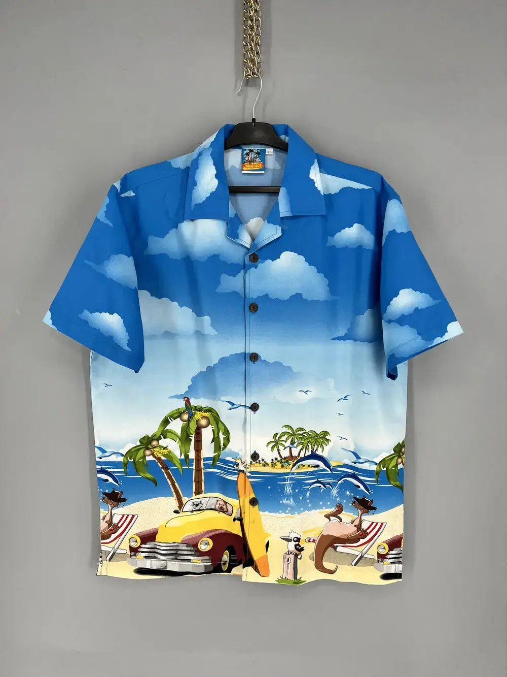 Vintage Men’s Crazy Hawaiian Shirt Short Sleeve True Face Size L Size US L / EU 52-54 / 3 - 1 Thumbnail