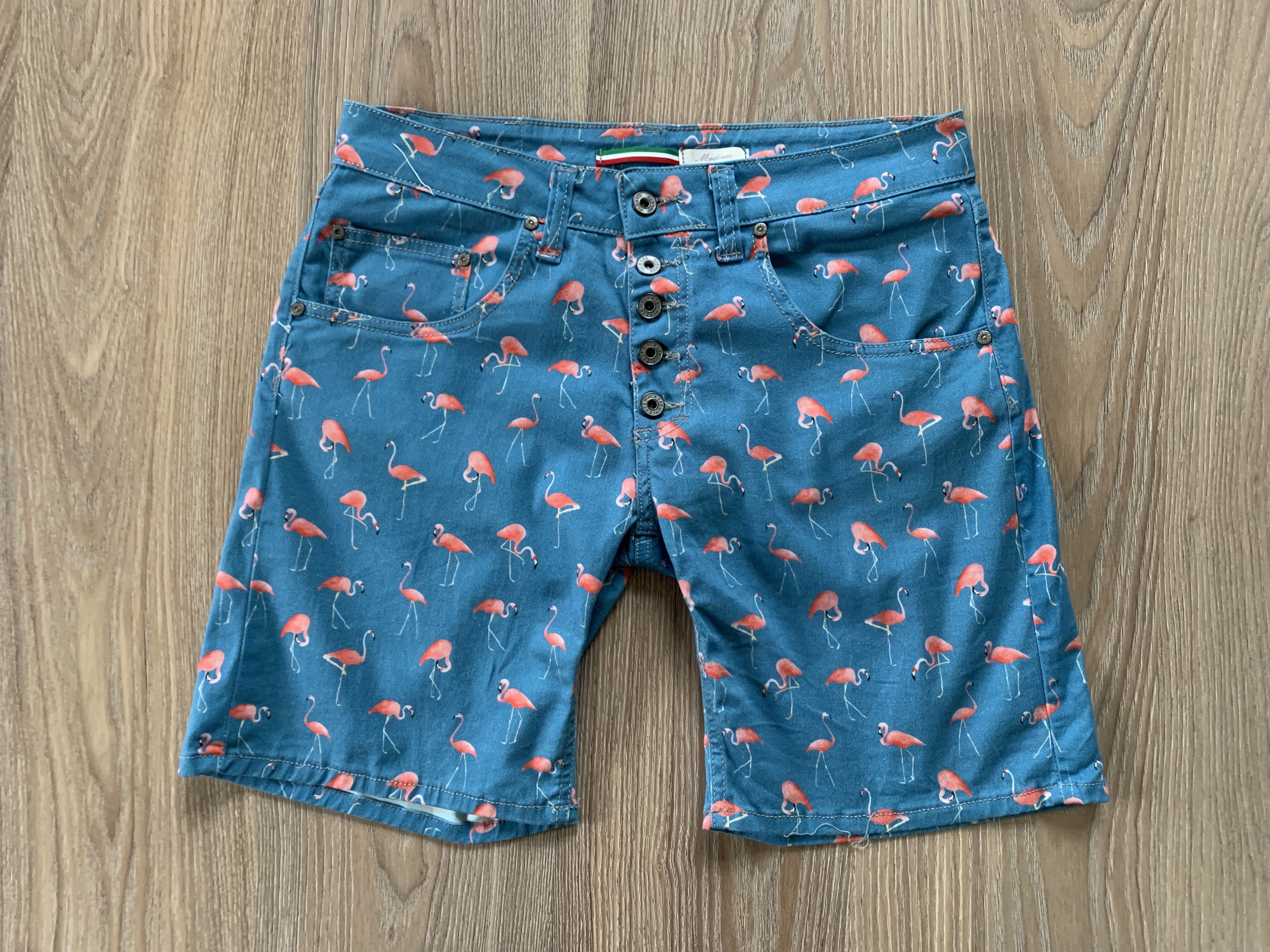 Other PLEASE Flamingo Cotton Print Shorts Made in Italy Size US 32 / EU 48 - 2 Thumbnail