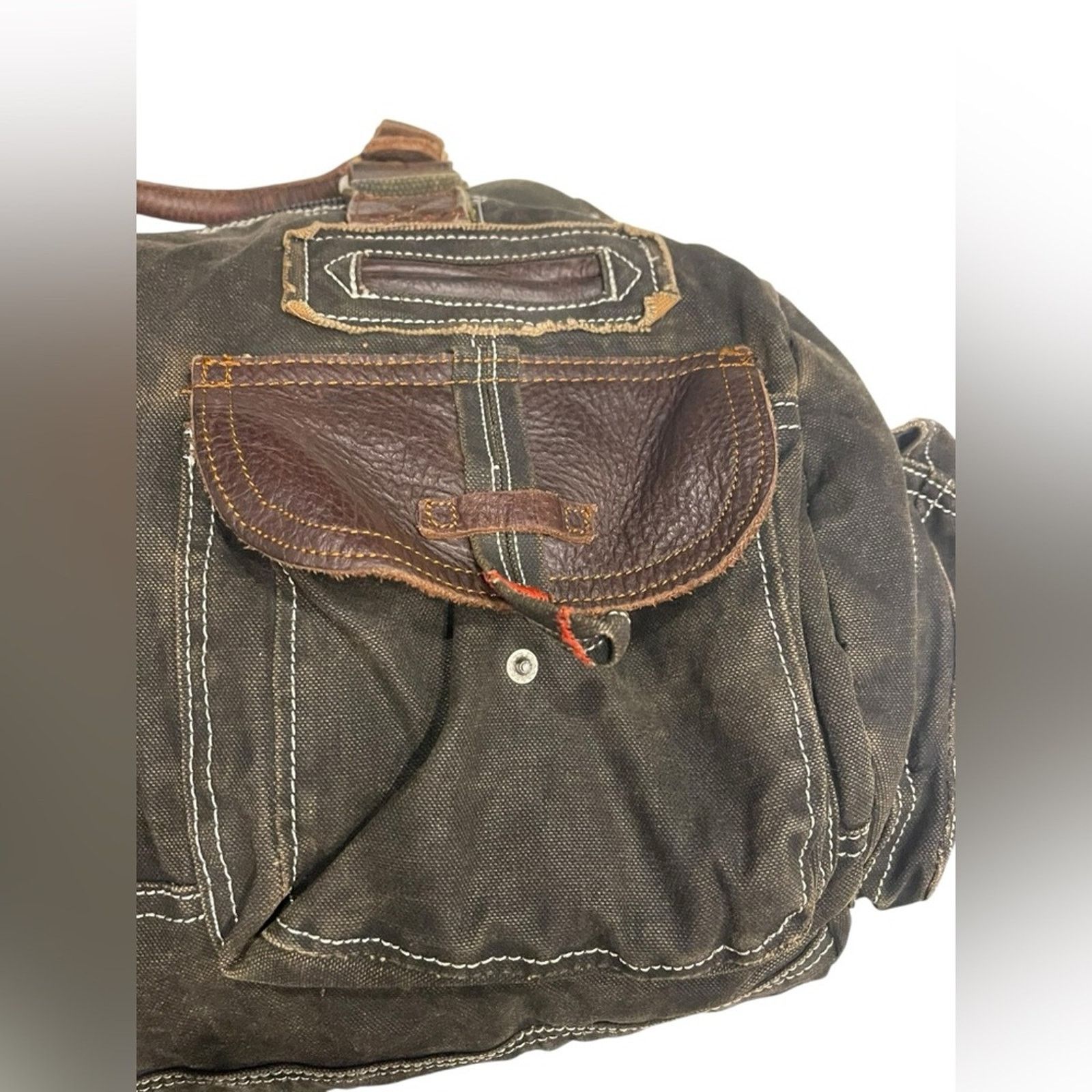 Bed Stu Bed stu military style leather/canvas bag Size ONE SIZE - 3 Thumbnail