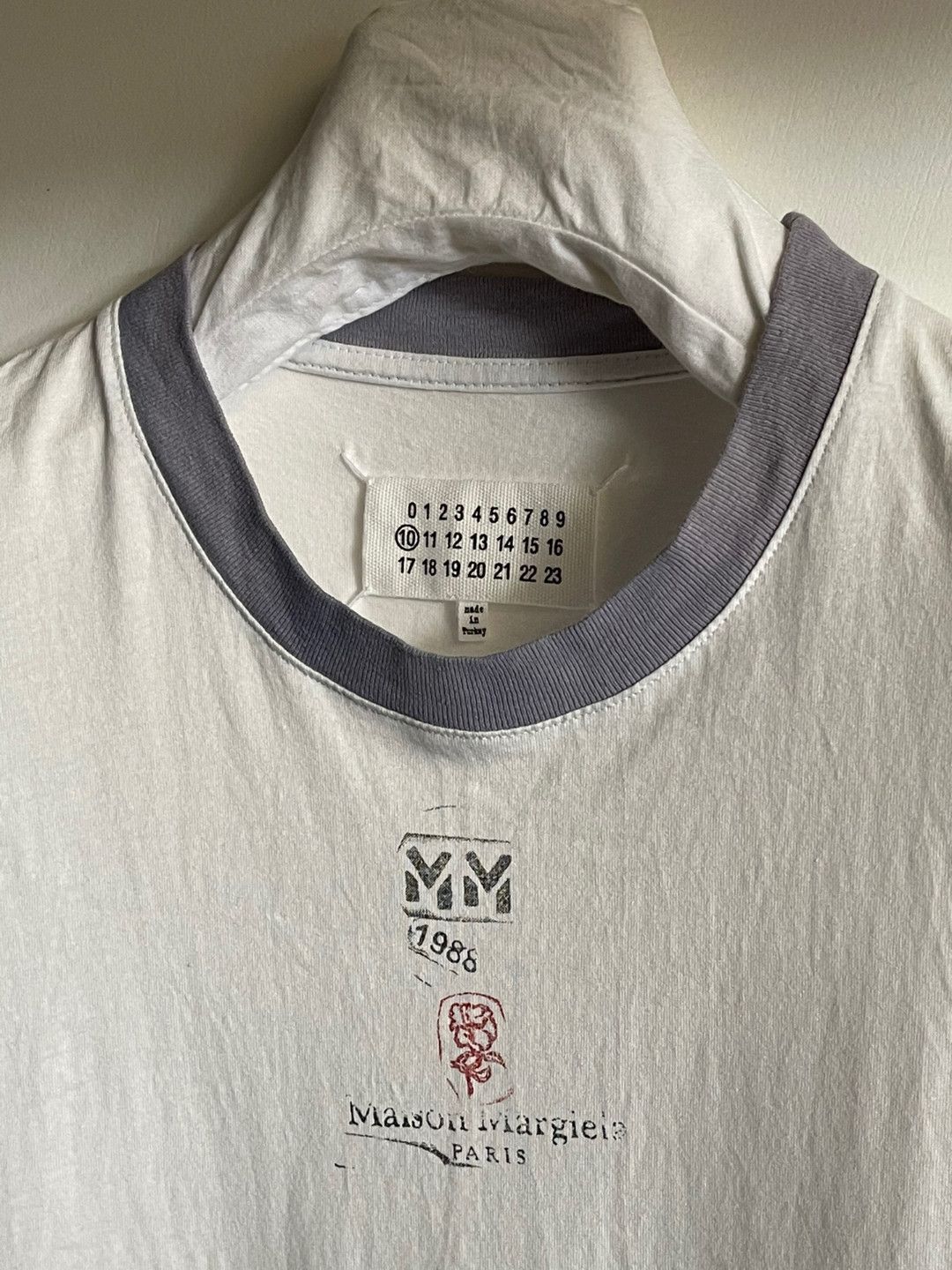 Maison Margiela Maison Margiela 2021ss new collar short-sleeved T-shirt 250 Size US S / EU 44-46 / 1 - 2 Thumbnail