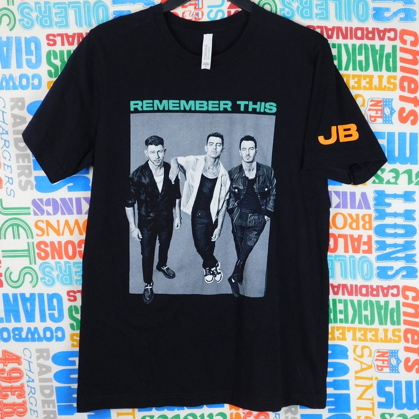 Canvas Jonas Brothers Remember This Tour T Shirt Size M 2021 Black Size US M / EU 48-50 / 2 - 1 Thumbnail