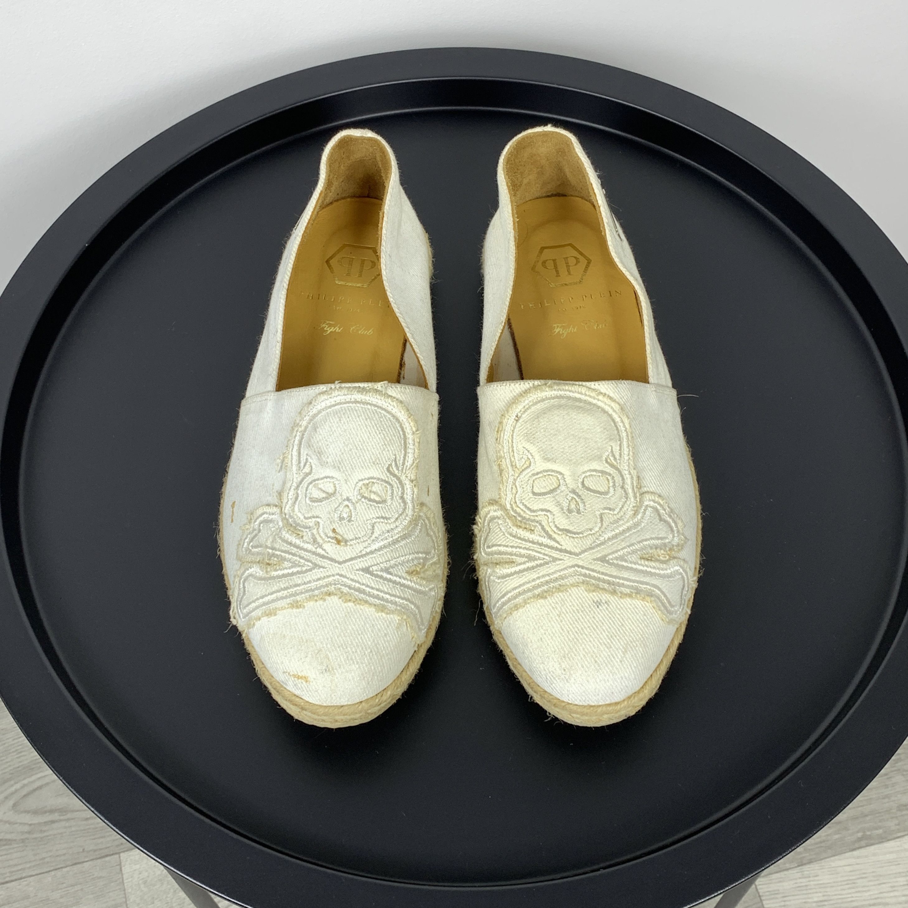 Philipp Plein Philipp Plein Skull White Espadrilles Low Top Loafers Shoes Size US 9.5 / EU 42-43 - 3 Thumbnail