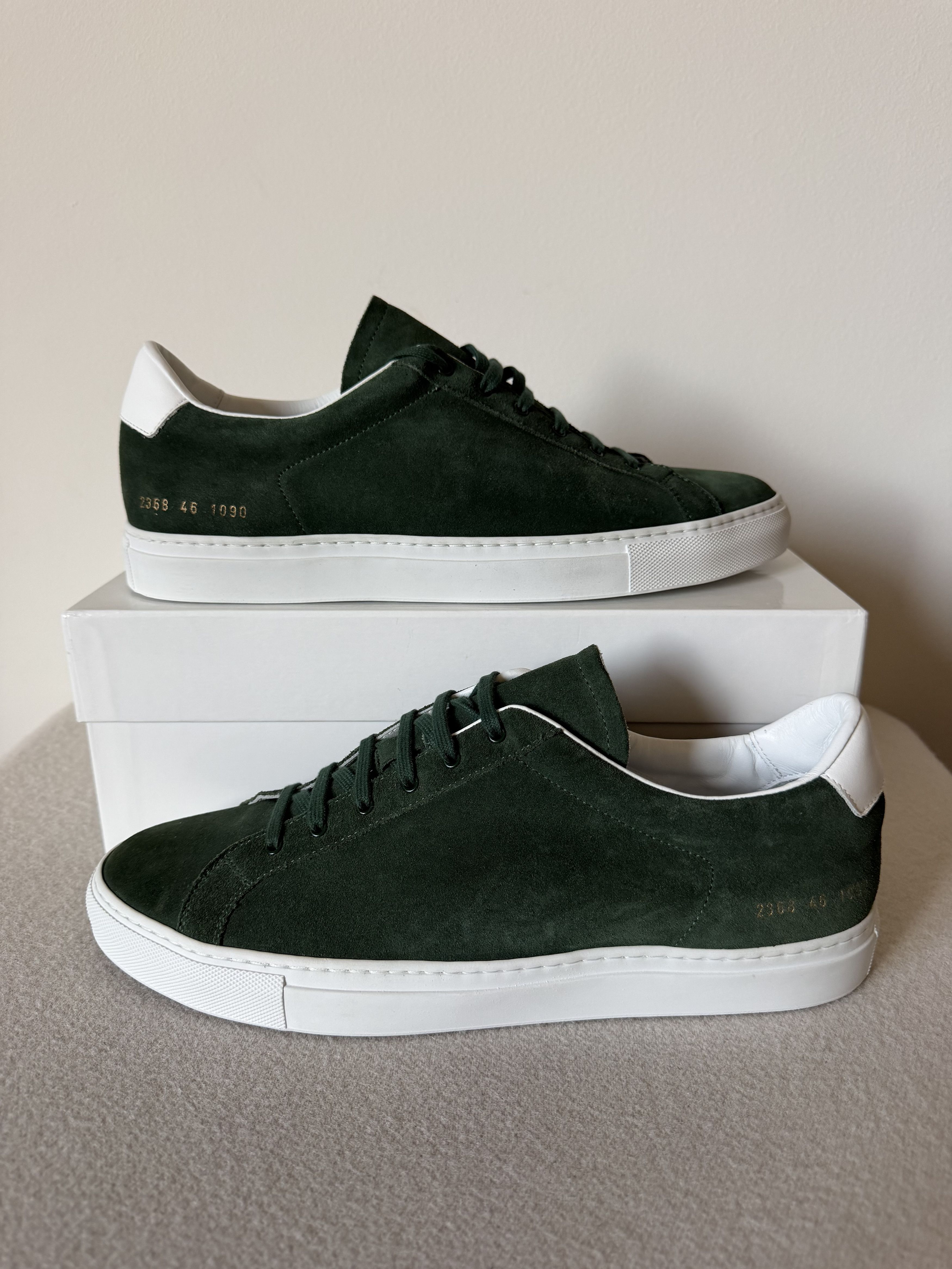 Common Projects Common Projects Retro Low Sneakers in Green Suede Size US 13 / EU 46 - 2 Thumbnail