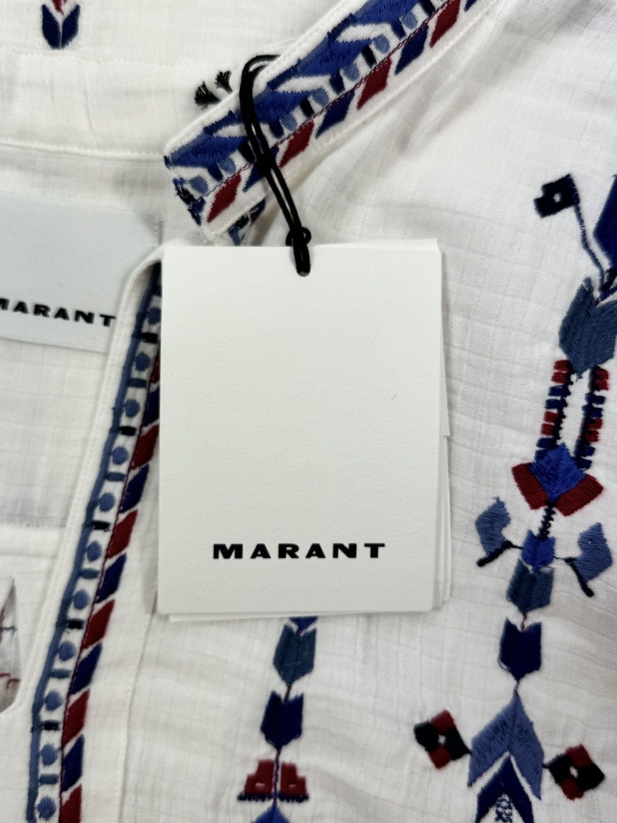 Isabel Marant TRIBAL EMBROIDERED LINEN SHIRT Size US M / EU 48-50 / 2 - 5 Thumbnail