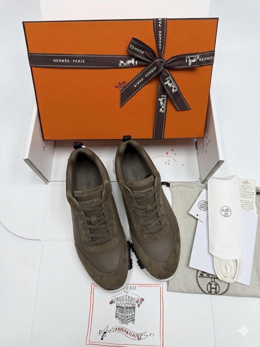 Hermes Hermes Bouncing Sneakers Elephant Gray Size US 11 / EU 44 - 12 Thumbnail