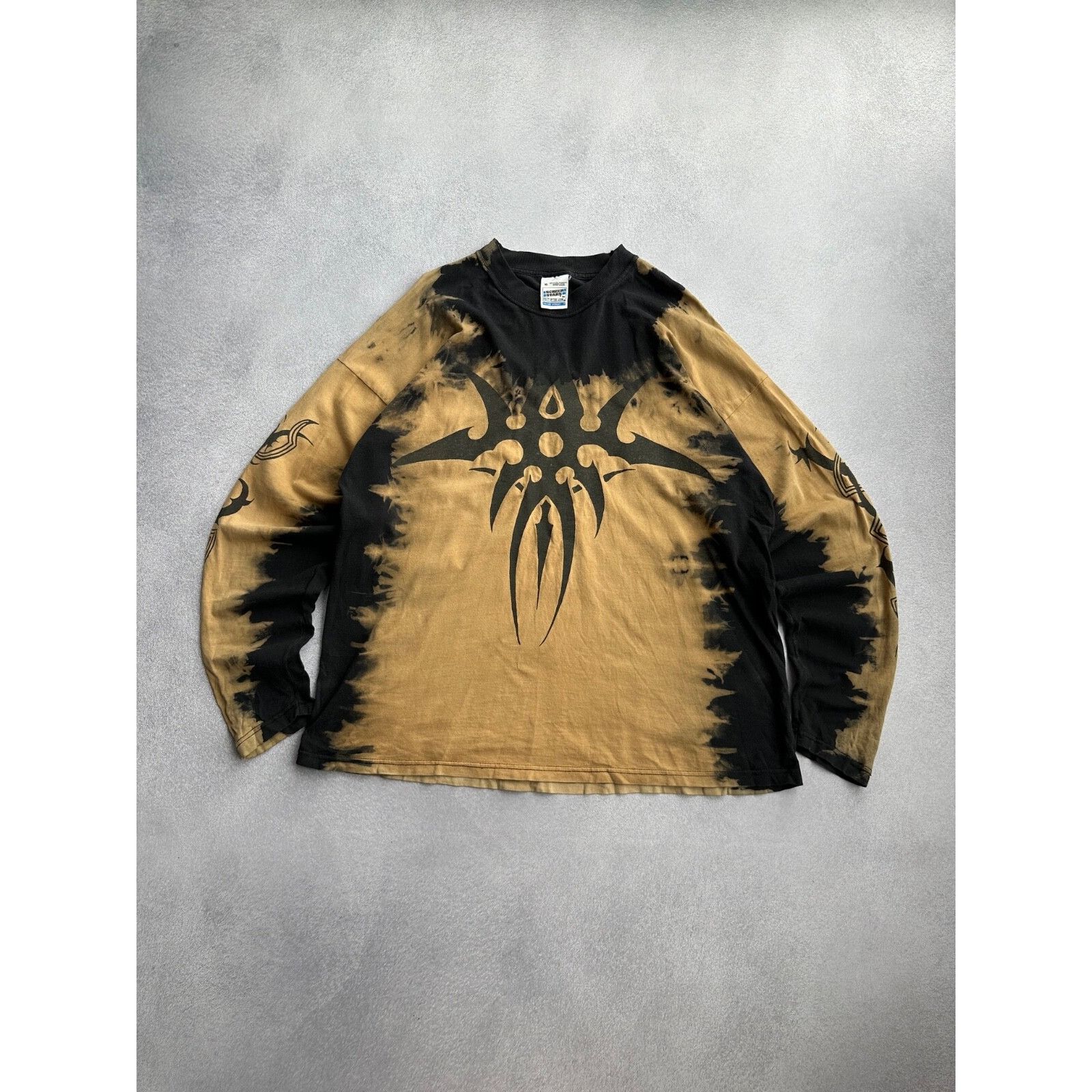 Vintage VTG Tribal 90s Painted Long Sleeve Shirt Size US XL / EU 56 / 4 - 1 Thumbnail