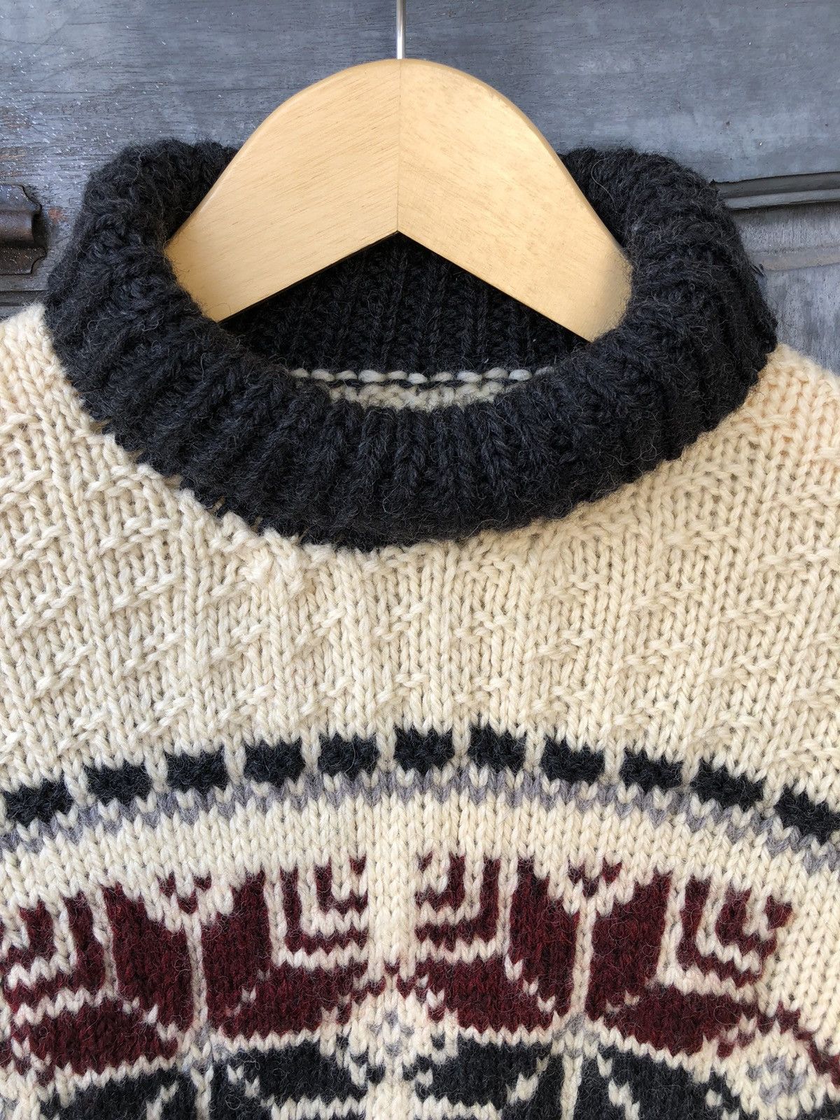 Vintage Sweet Grandma Handmade Knit With Snow Graphic on Both Side Size US S / EU 44-46 / 1 - 7 Thumbnail