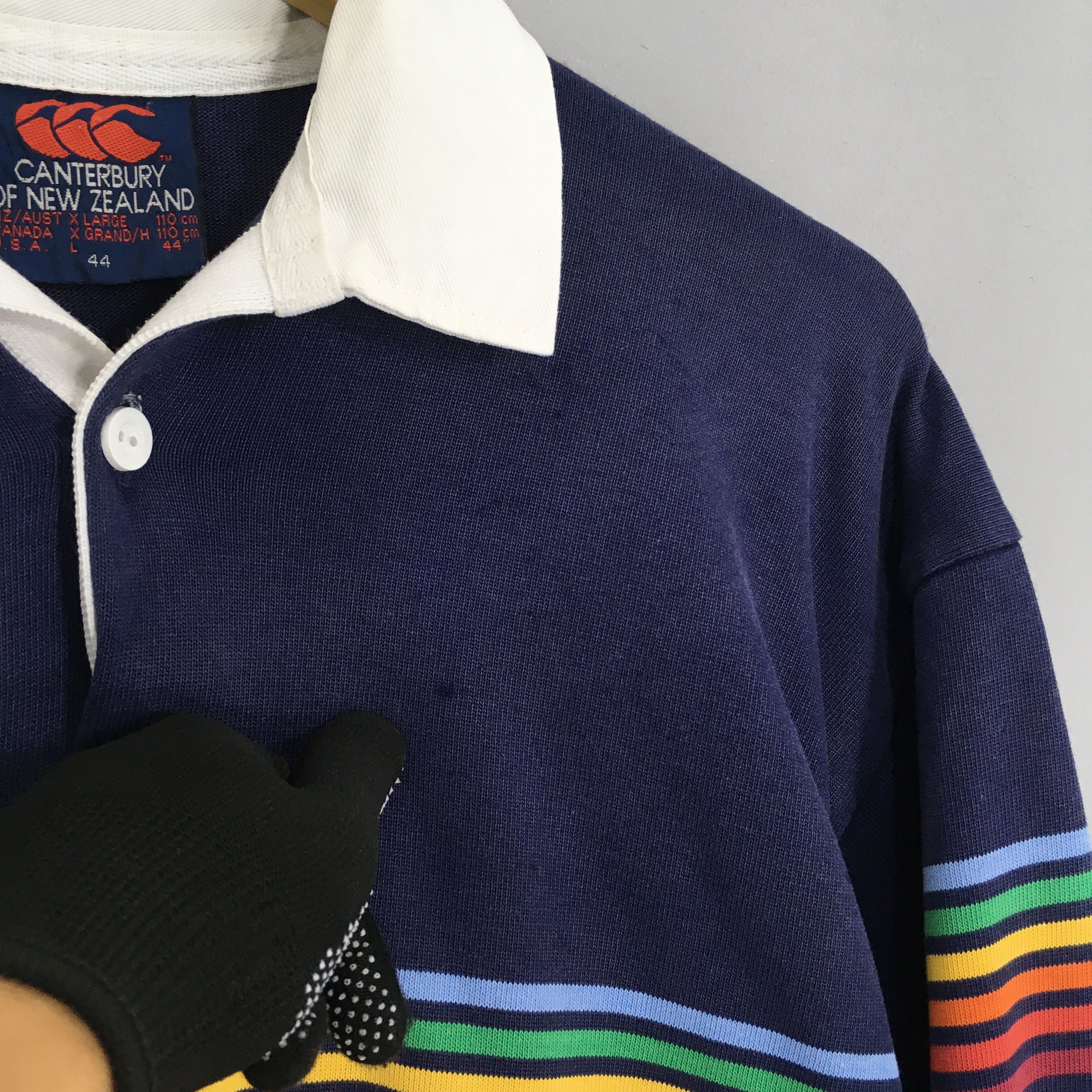 Canterbury of New Zealand × Vintage Vintage Canterbury Of New Zealand Striped Rugby Shirt XLarge Size US XL / EU 56 / 4 - 5 Thumbnail