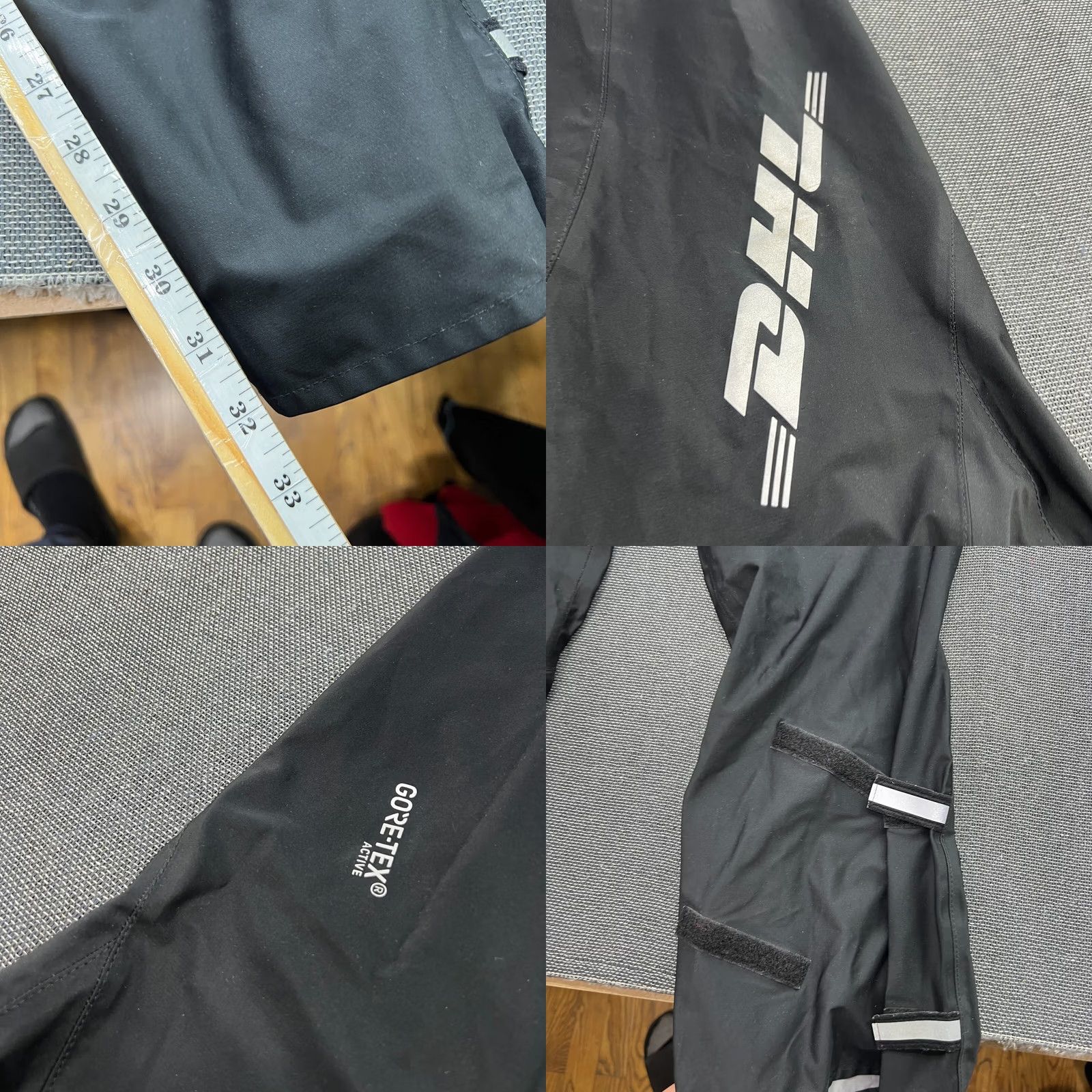 Vintage Loeffler Gore Tex Active Pants Mens Large 52 Black Taped Seams Bicycle Rain Track Pants Athletic Warm Weather Activewear Pants Mens L Black Loeffler Size US 33 - 9 Thumbnail