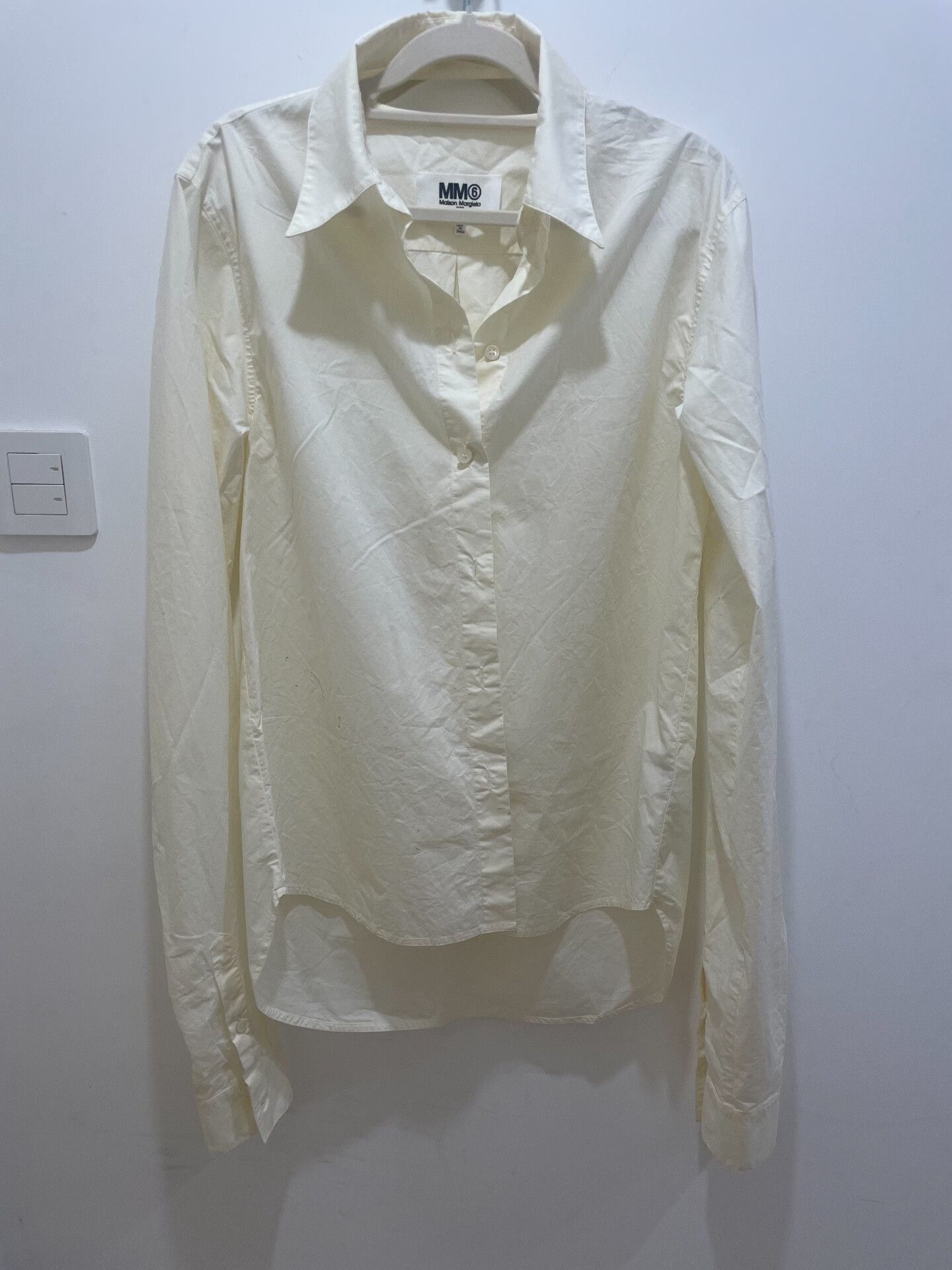MM6 Maison Margiela Textured Hollow Collar Shirt Size M / US 6-8 / IT 42-44 - 1 Thumbnail