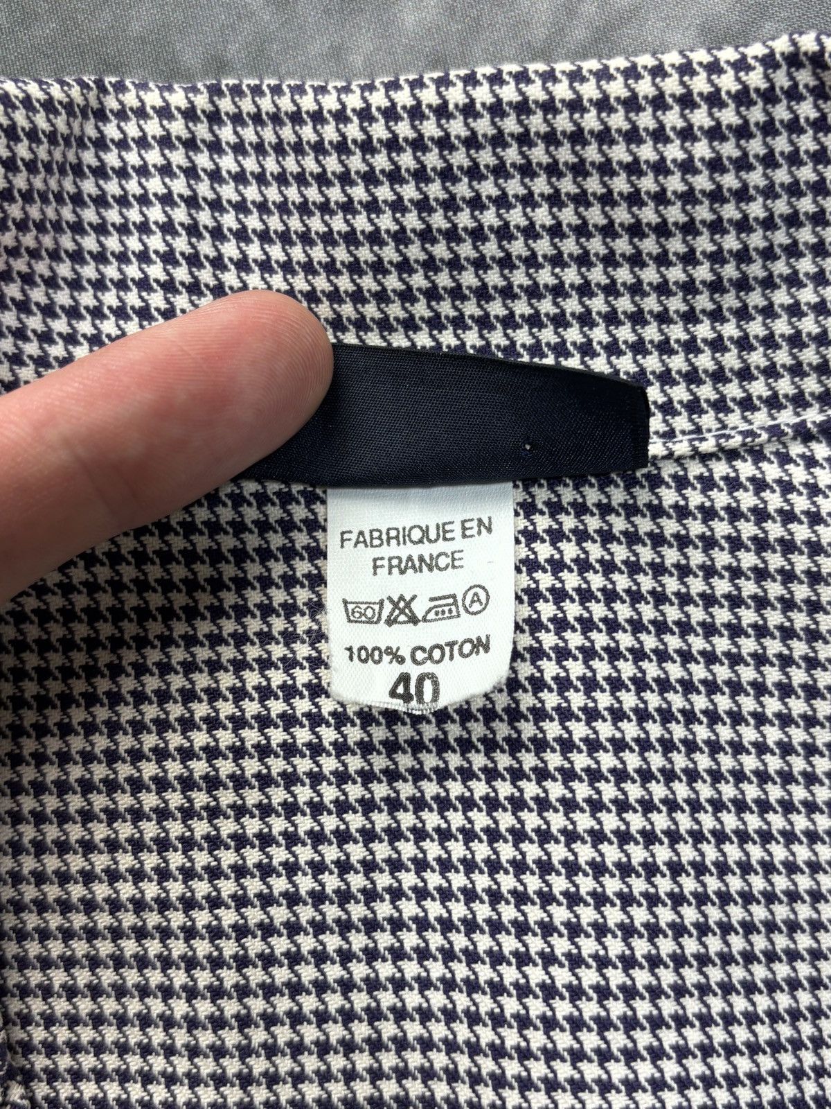 Sabre Vintage French Chore Jacket Crop Moleskin Houndstooth Canvas Size US S / EU 44-46 / 1 - 5 Thumbnail