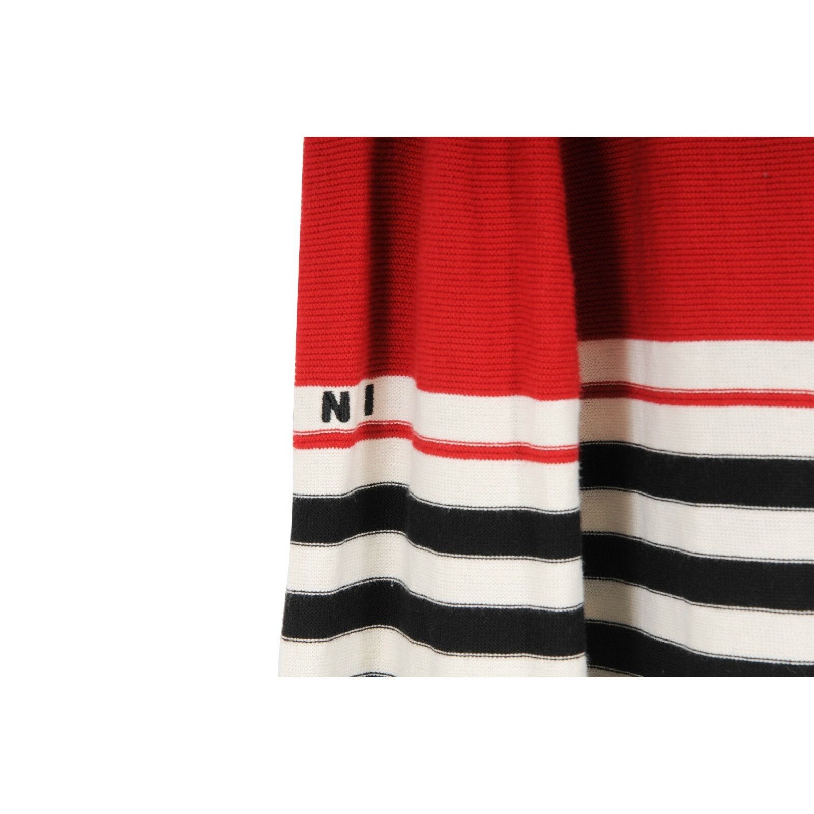 Marni Crewneck Sweater Black White Red Cotton - 00774 Size US M / EU 48-50 / 2 - 7 Thumbnail