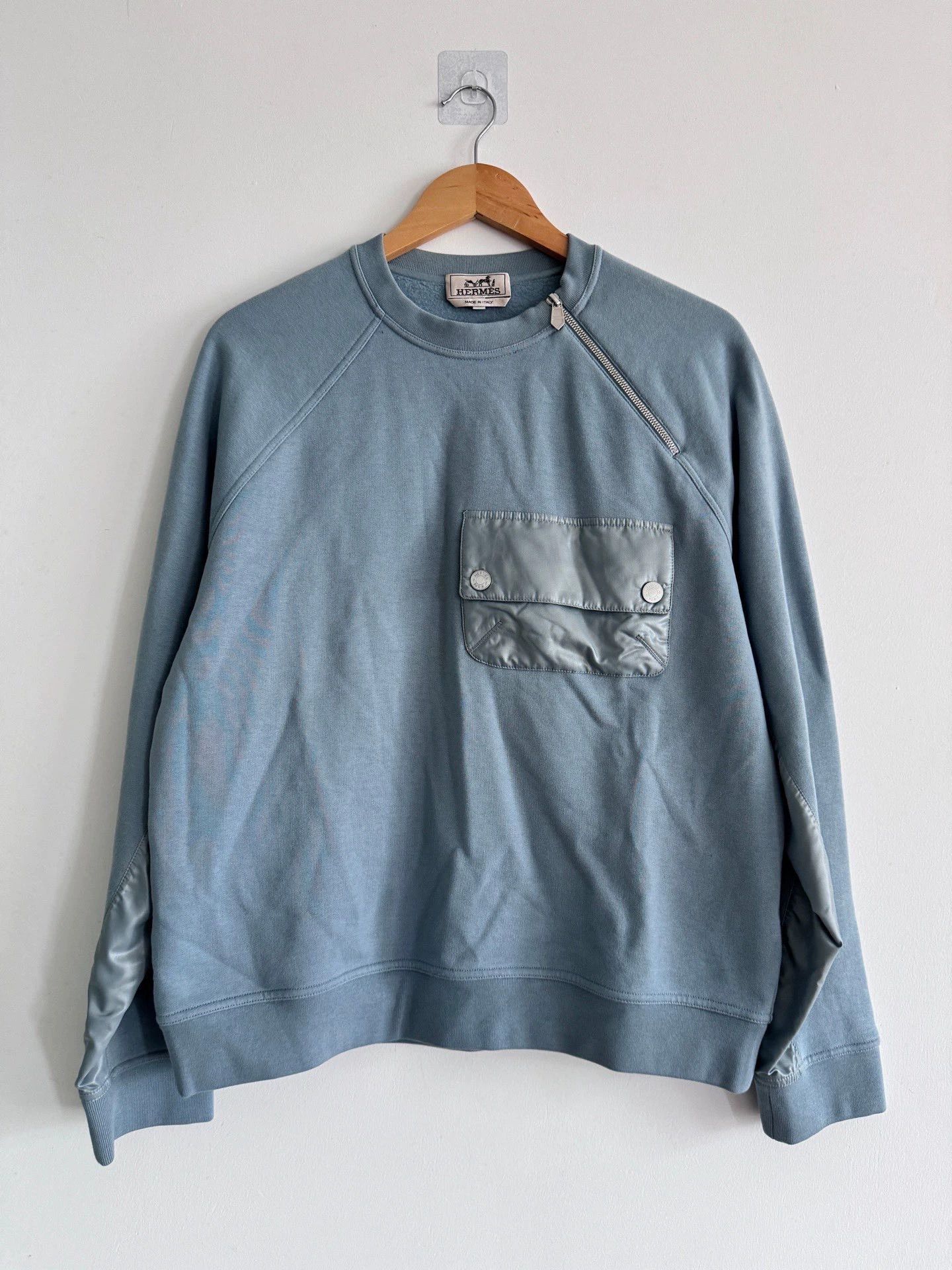 Hermes Hermes 2022 AW Blue Sweatshirt - dmc Size US L / EU 52-54 / 3 - 1 Thumbnail
