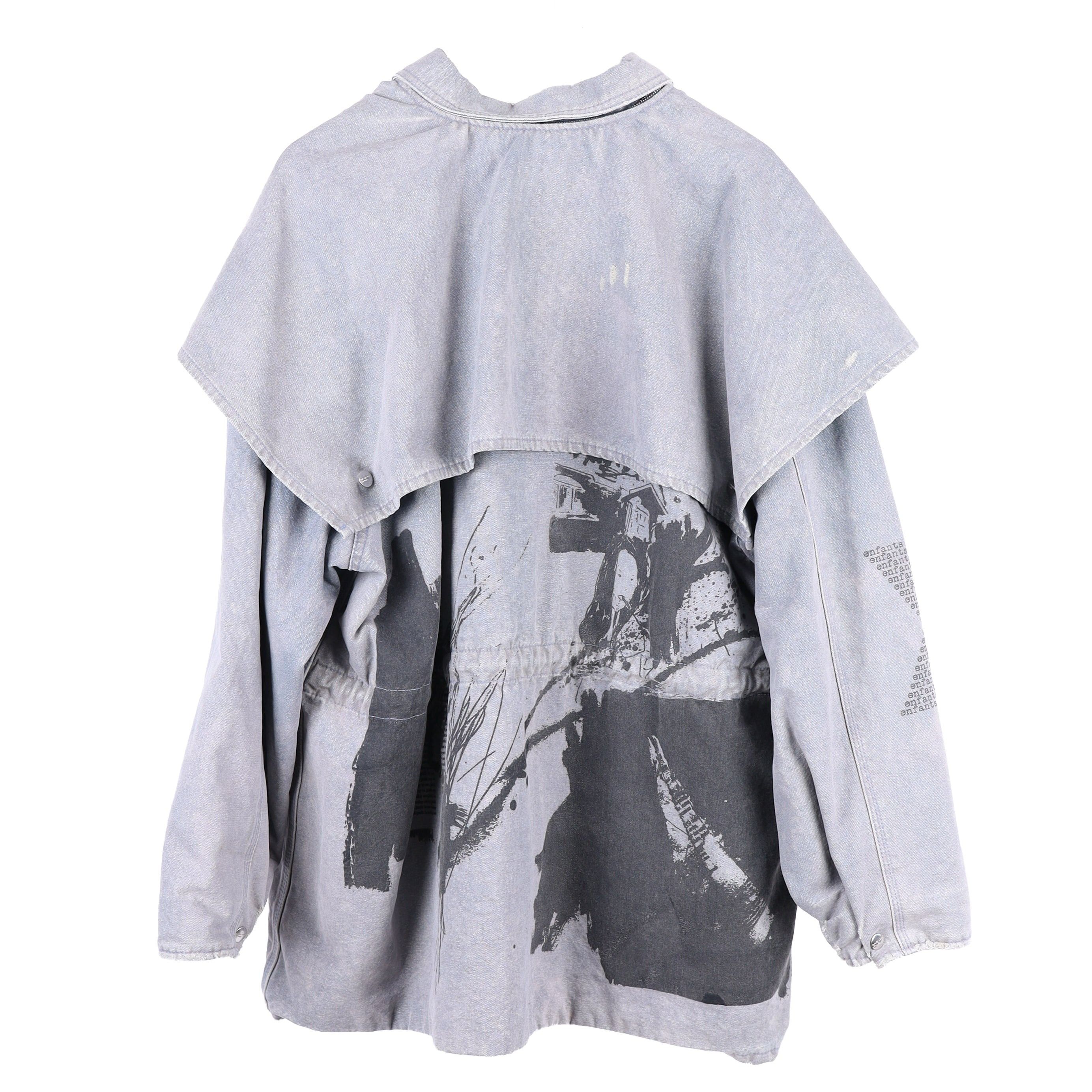 Enfants Riches Deprimes ERD GREY SCREENPRINTED PARKA Size US XL / EU 56 / 4 - 2 Thumbnail